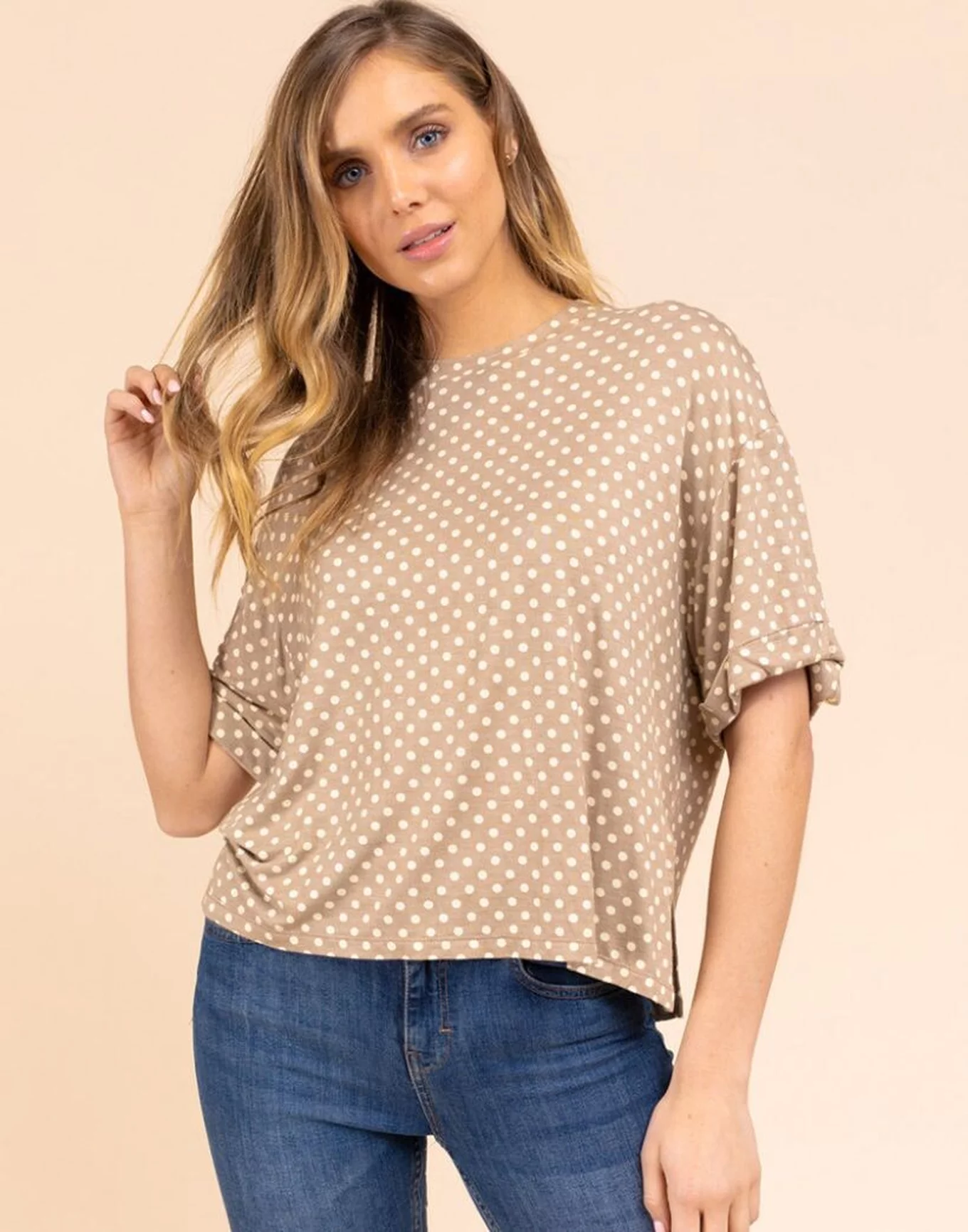 Ellen T-shirt Beige, S-M | Adore Me