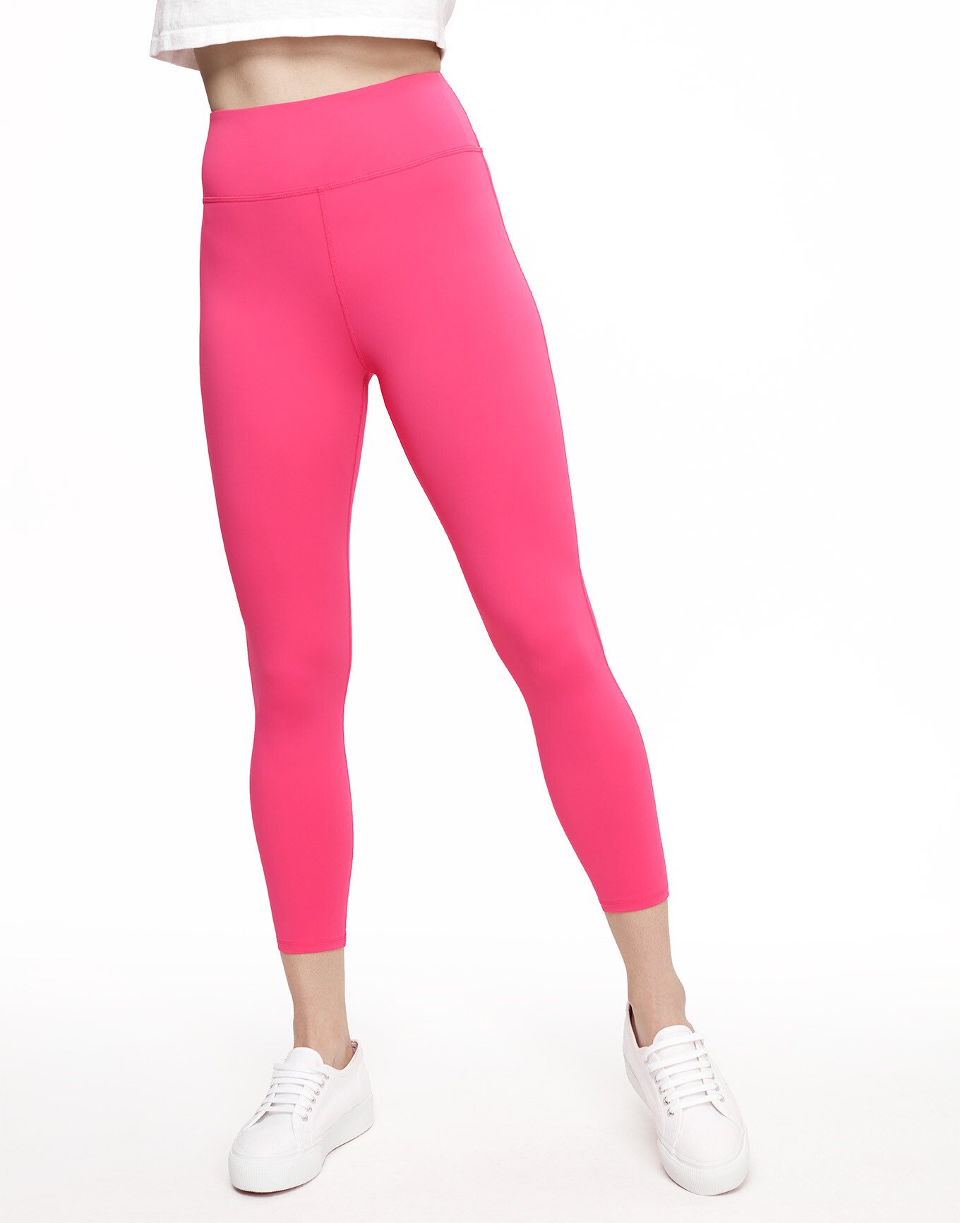 Calvin Klein Women's Performance Embrace Colorblock High Waist 7/8 Leggings  - Pink - L - Modafirma