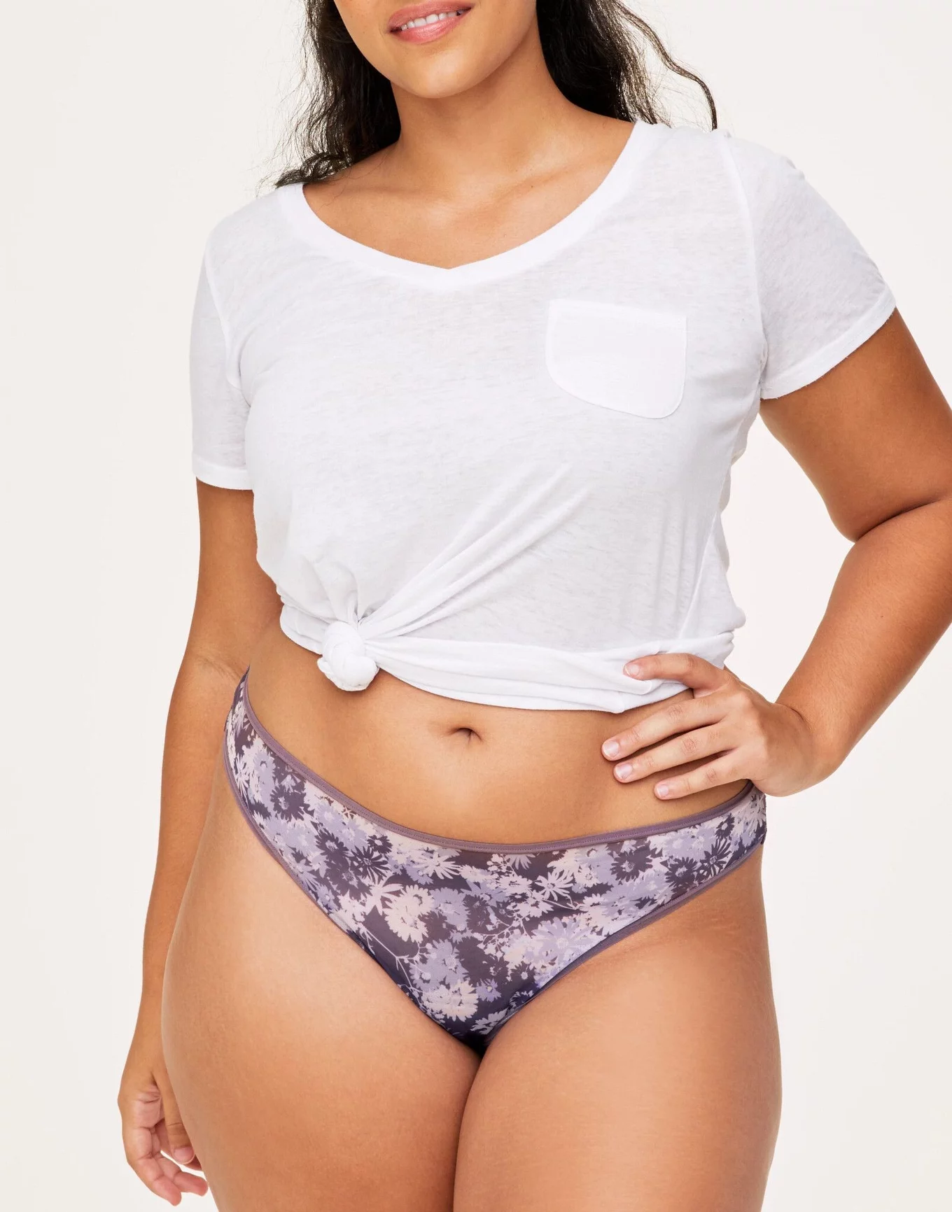 Women Sexy Thong Solid Mesh T-back Underwear Lady G-string Plus Panties  XL-2X-4X