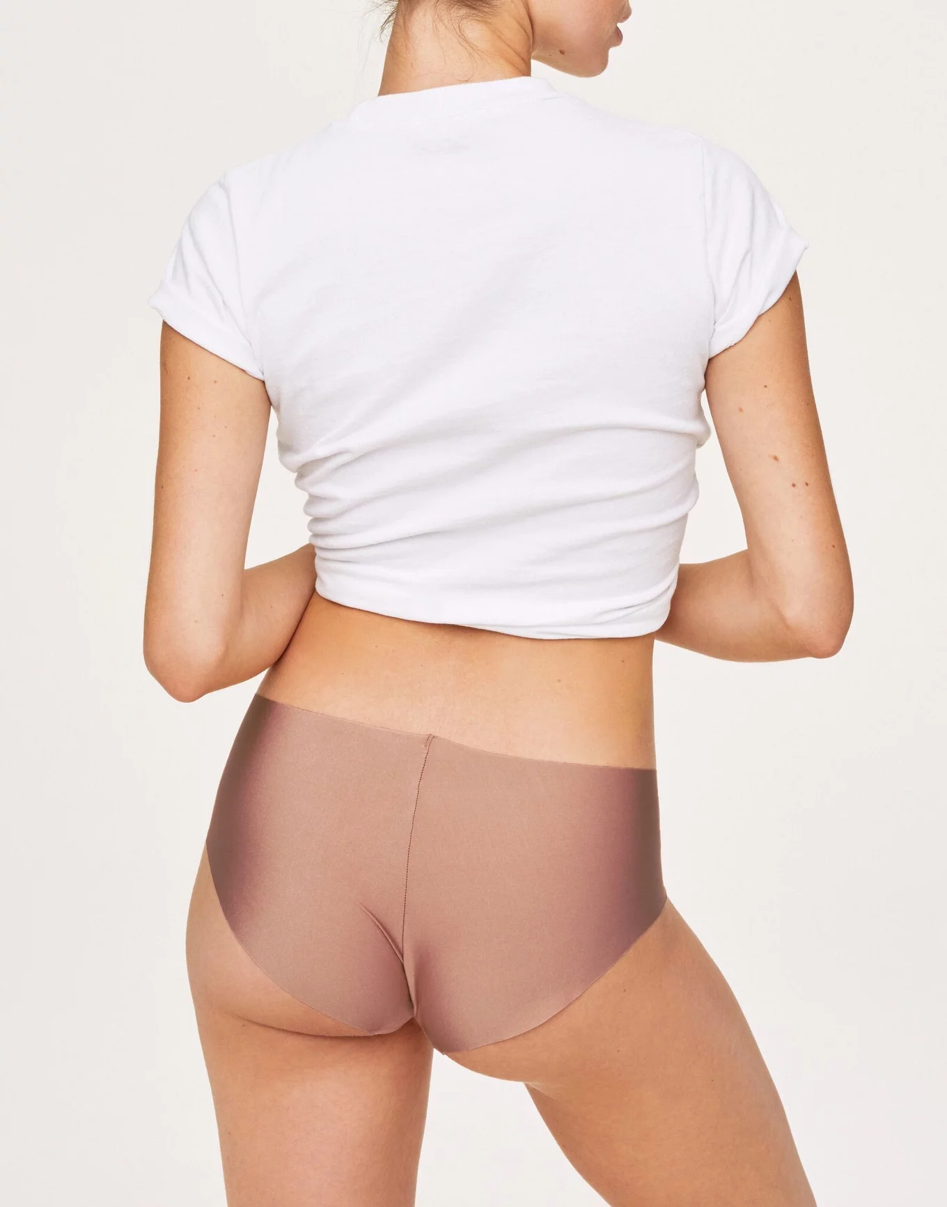 B-Smooth Low Waist Medium Coverage Solid Hipster Seamless Panty - Beige
