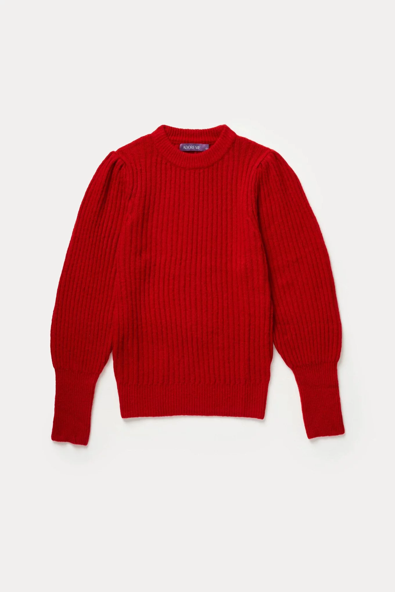 Kodiak Sweater Red Classic sweater with slightly voluminous sleeve