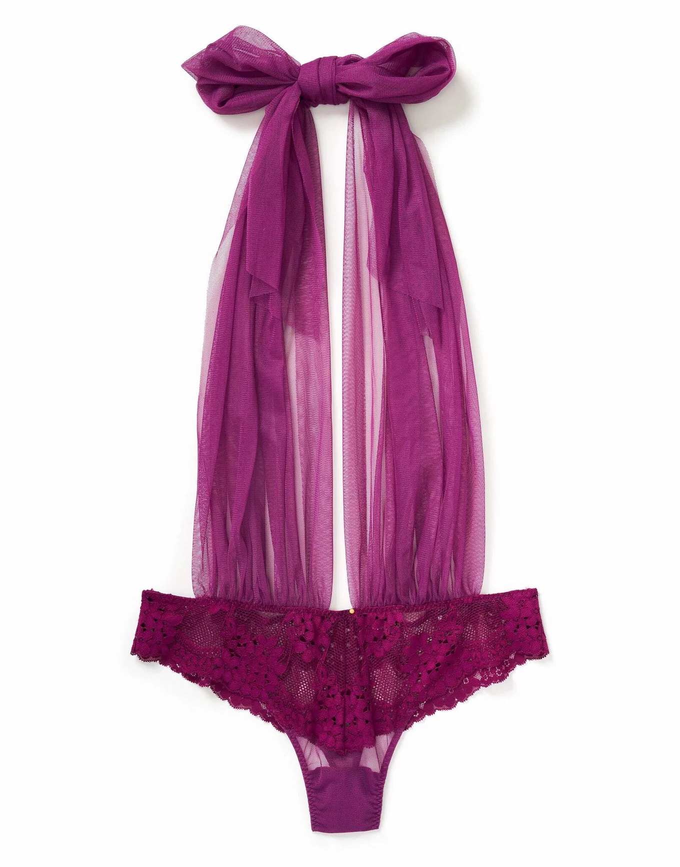 Esme Dark Purple Plus Lace bodysuit, XL-4X