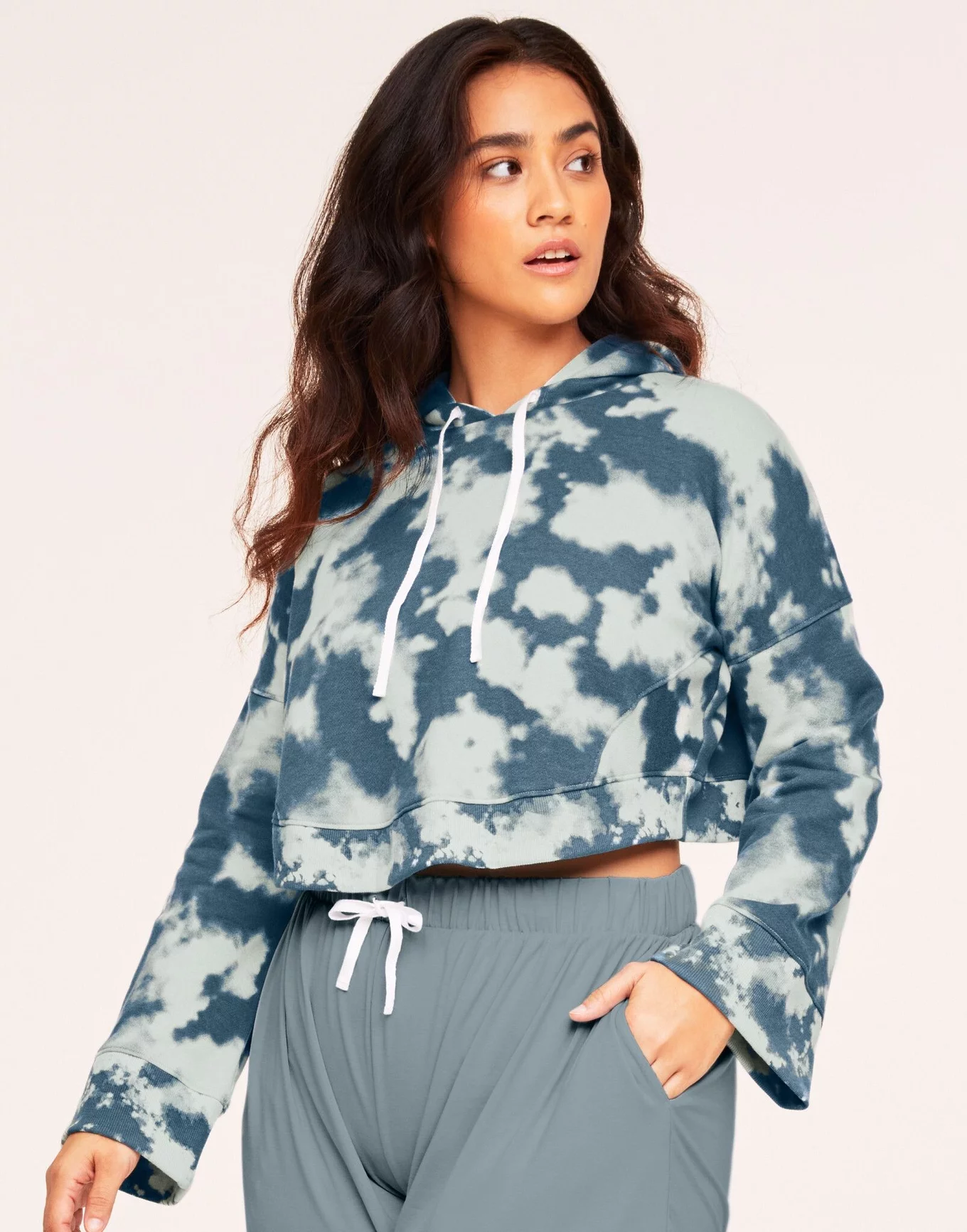 Hera Tie Dye Blue Plus Loose Fitting Sweatshirt, XL-2X | Adore Me