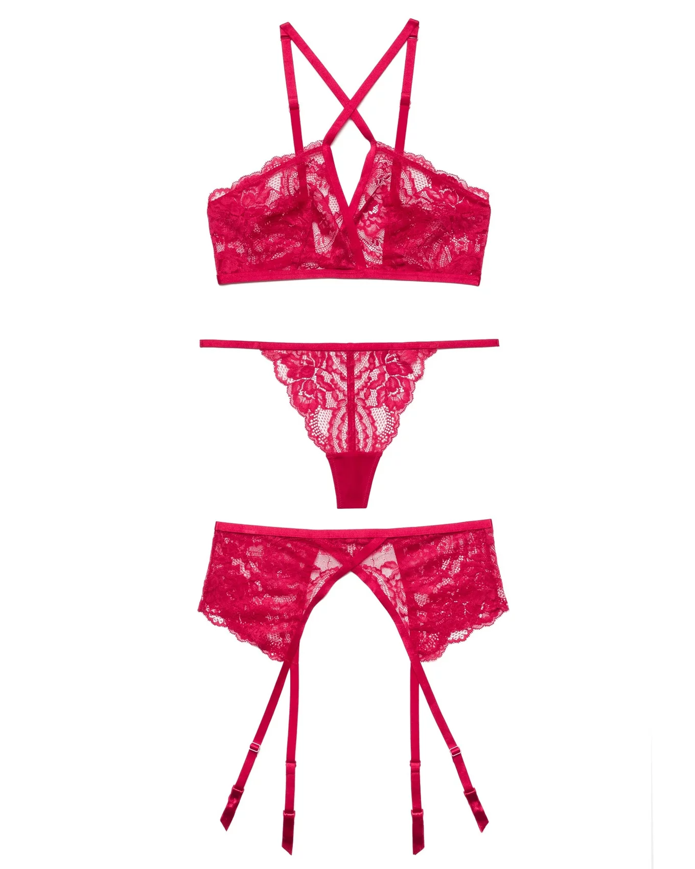 Victoria's Secret Pink Red Lace Lingerie