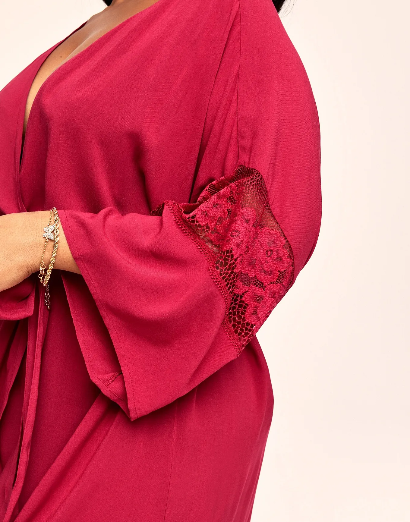 Desirae Dark Red Robe, XS-4X | Adore Me