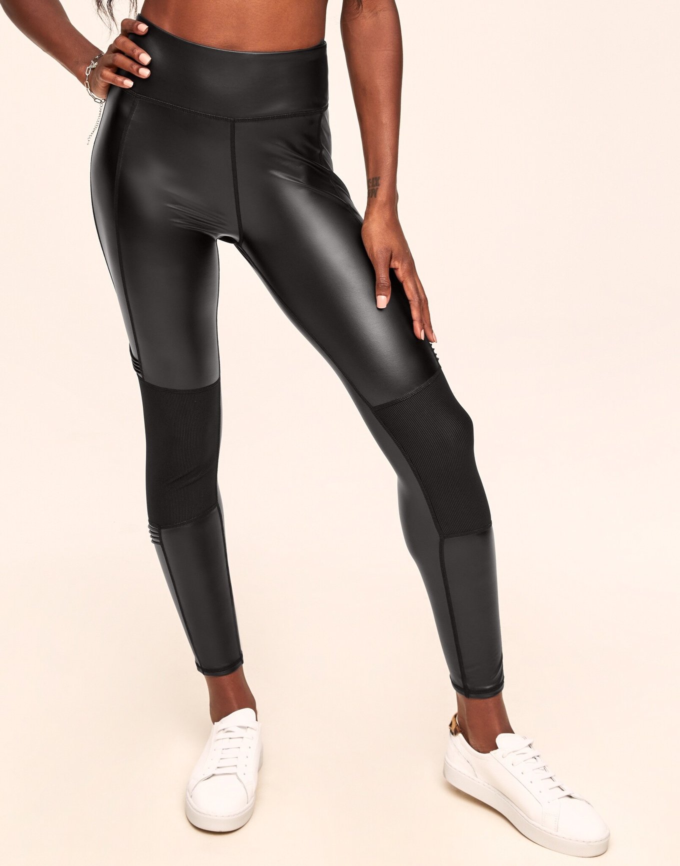 Leggings in faux leather, Lucy in Black