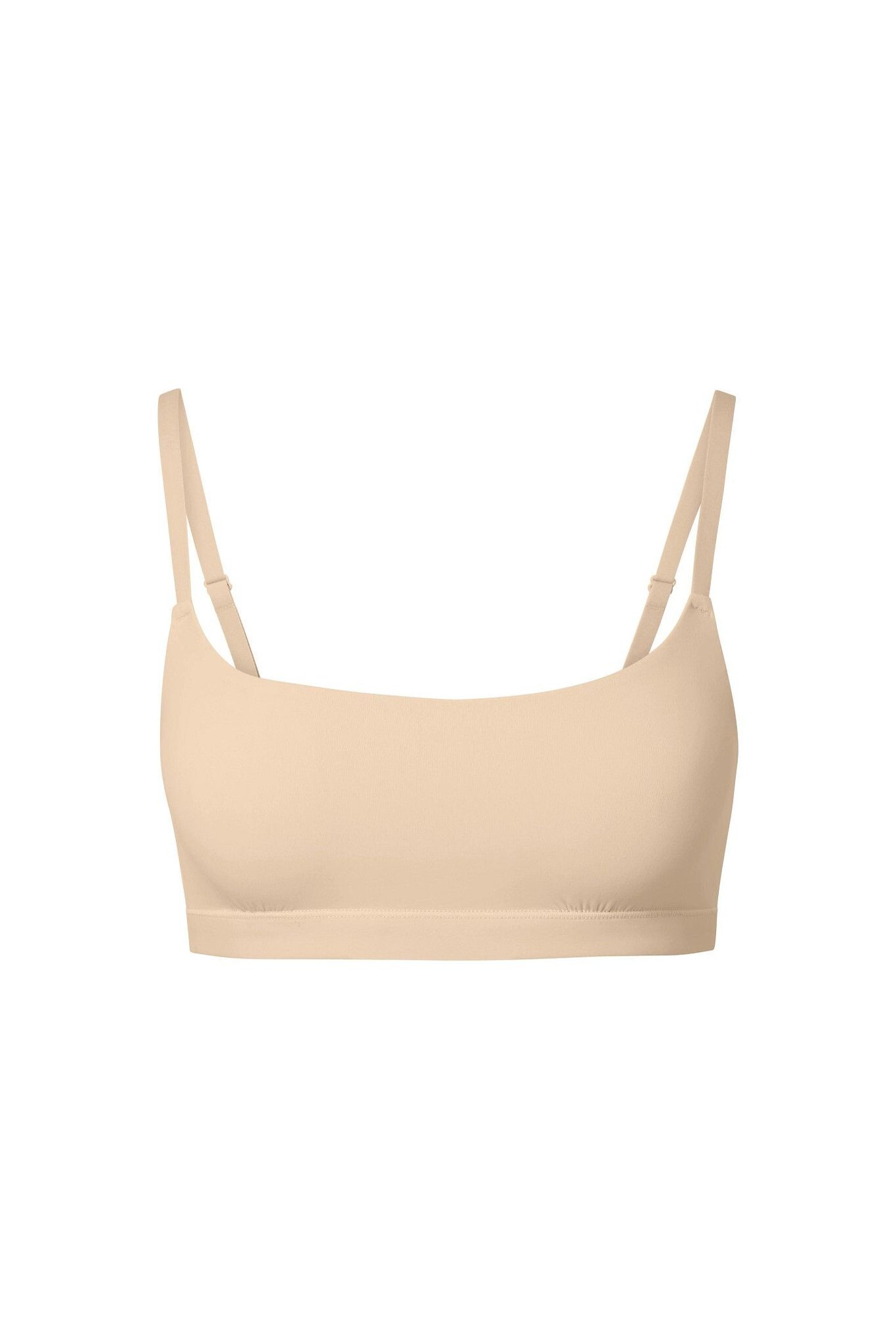 Cora Light Orange Scoop Neck Shelf Bra, S | Adore Me