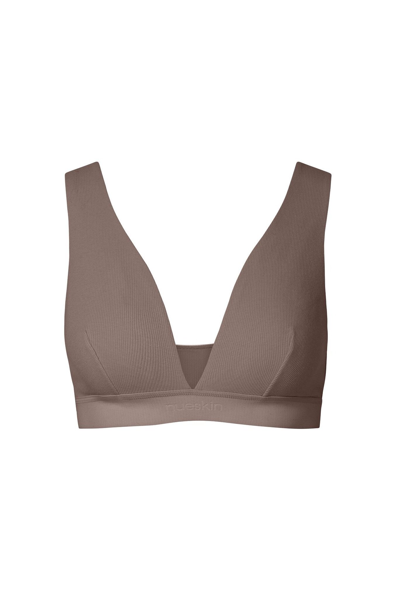 Out From Under Simple Seamless Triangle Bralette In Brown