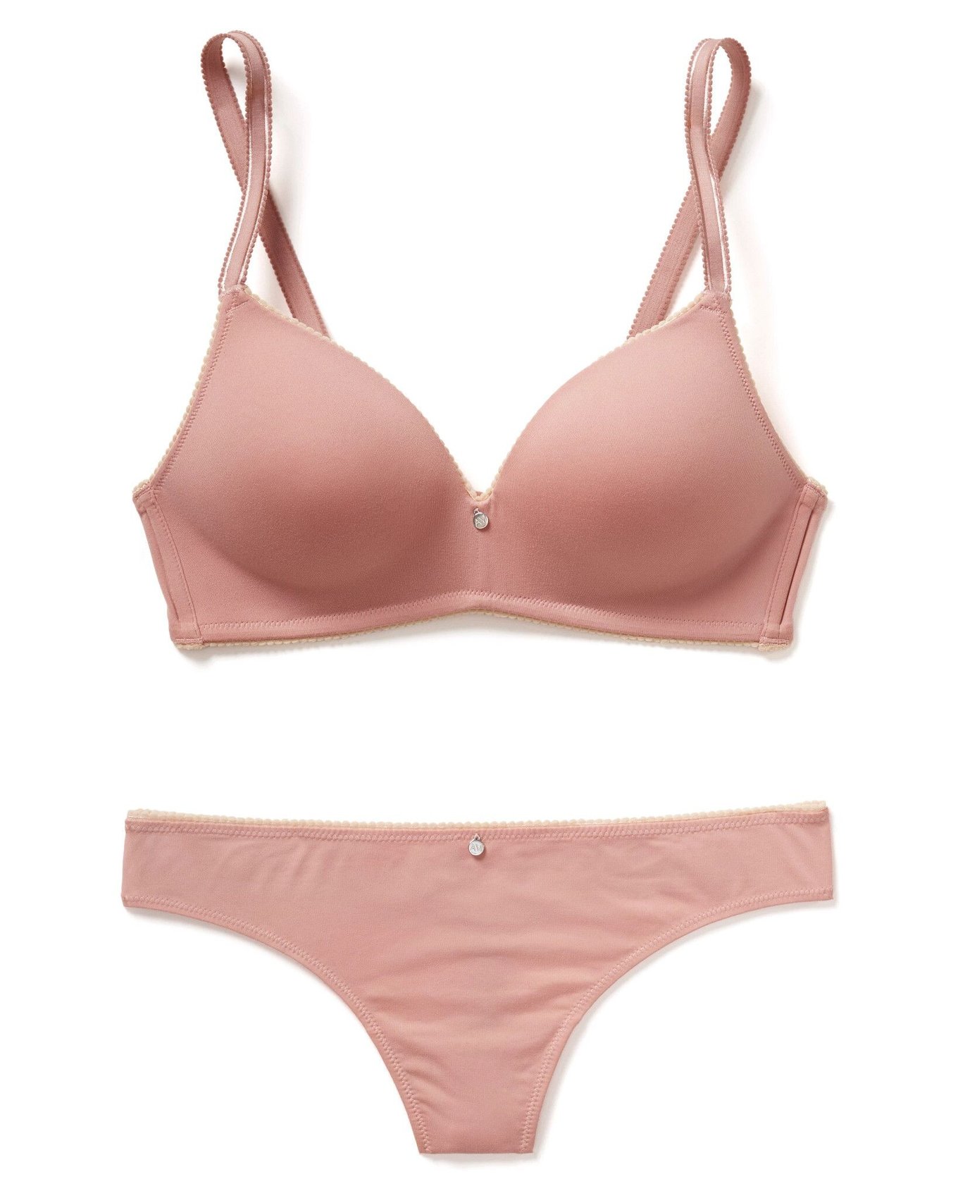 pink colour bra and panty