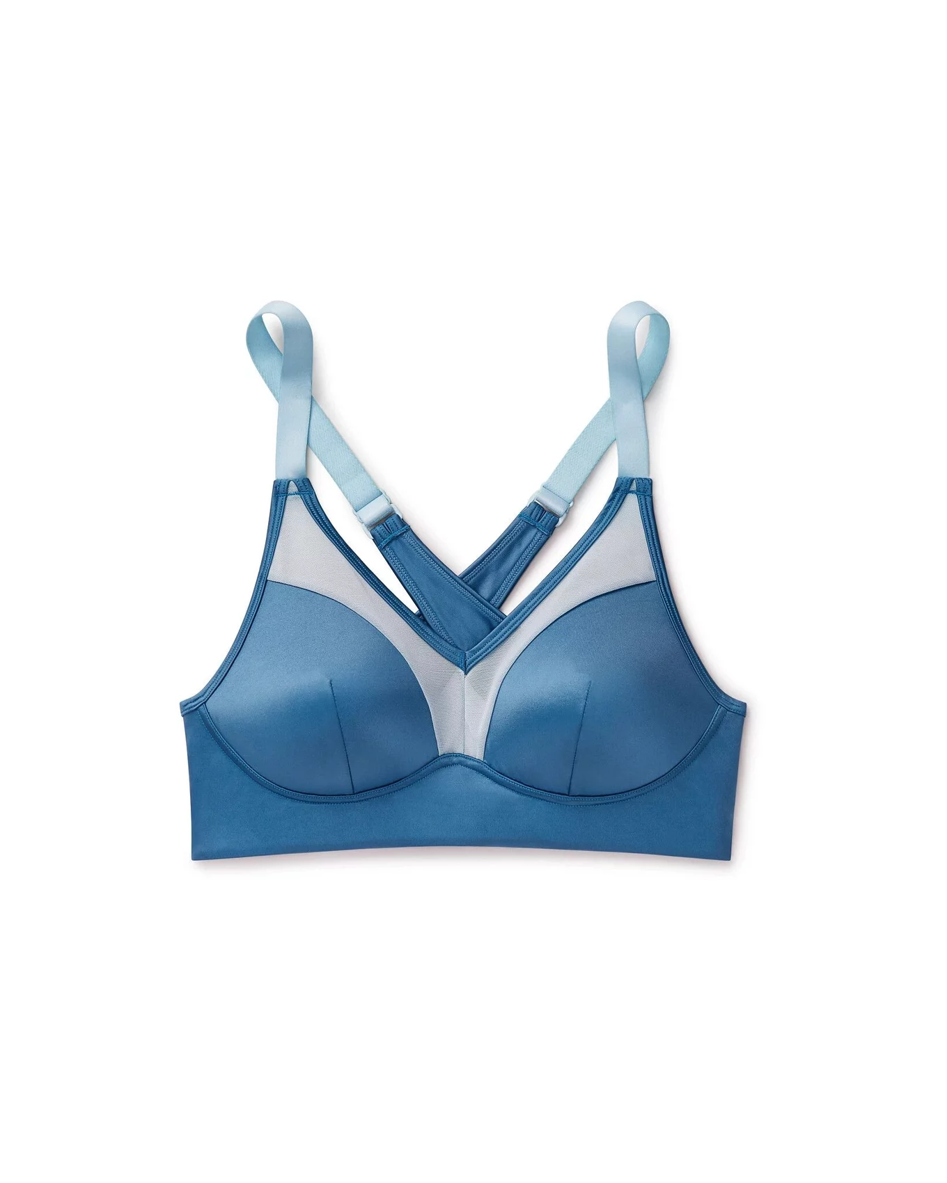 Outshine Luxury Sport Bra- Blue – DeeTrimmer