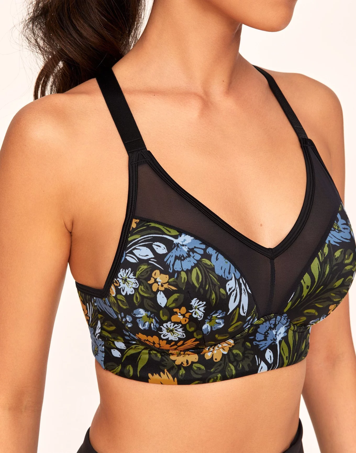 LLG ART FLOWERS: (7 Choices) Ladies Sports Bra. All-Over Print. Black or  White Outline w. Logo on Back — Ladies' Life Guide