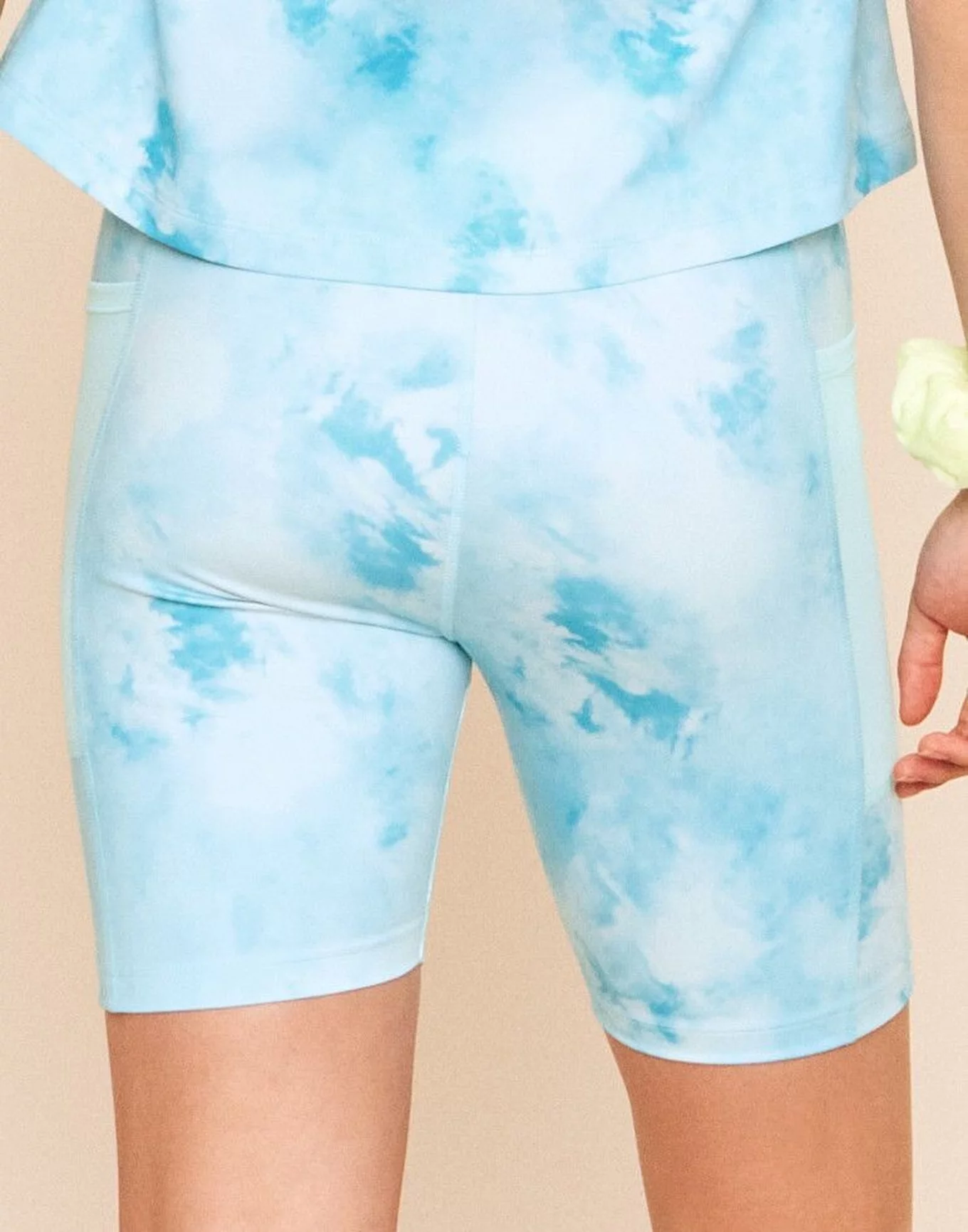Aqua Blue Lace Detail Shorts Size 3 Small Summer Travel Booty