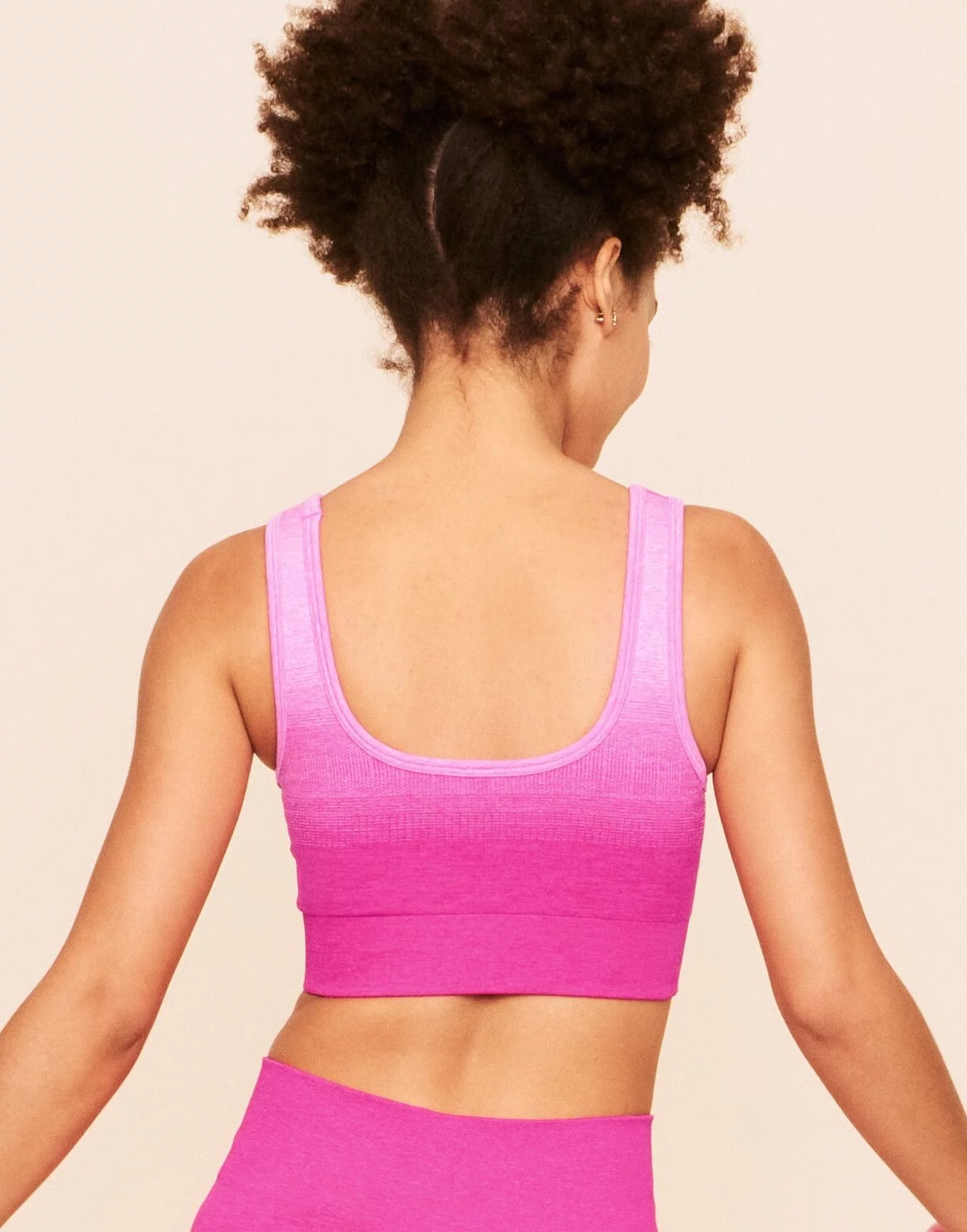 Victoria's Secret PINK Dark Charcoal Grey Ombre Seamless Lightly Lined Low  Impact Racerback Sports Bra