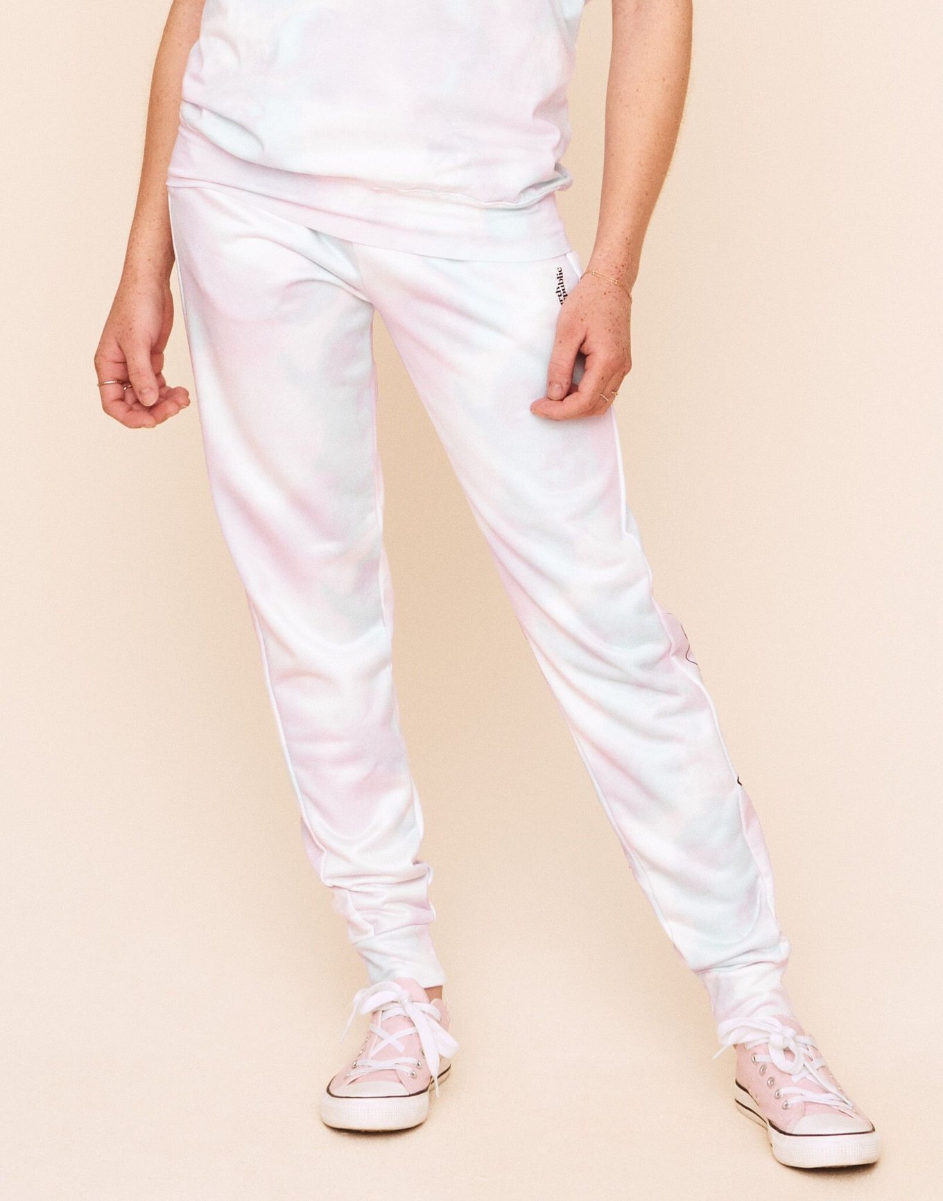 Victoria Secret PINK Cargo Jogger Pants Sweatpants L Comfy gym Large Tie Dye