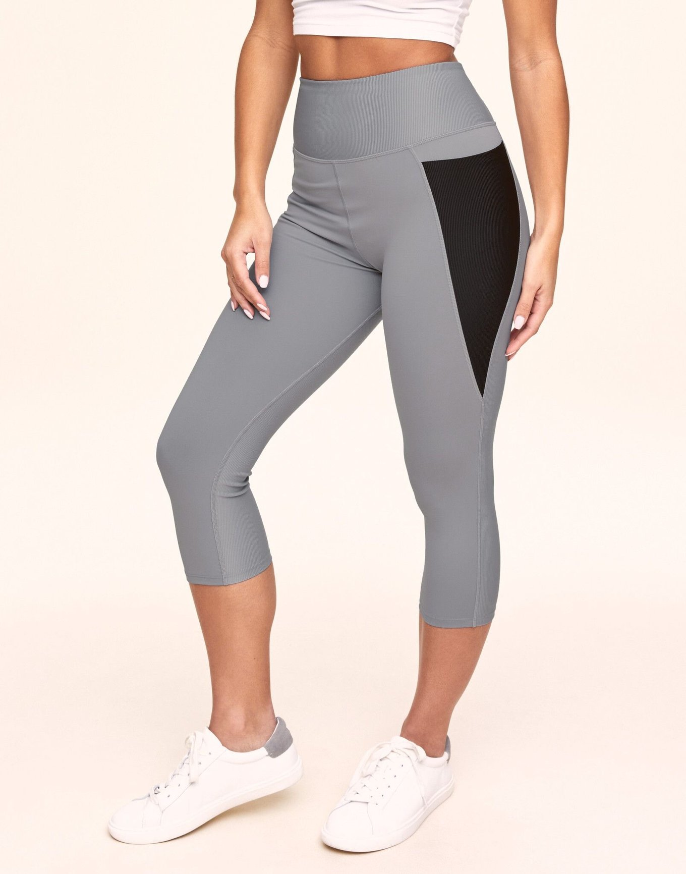 Athleta Striped Ombre Leggings Mid Rise Cropped
