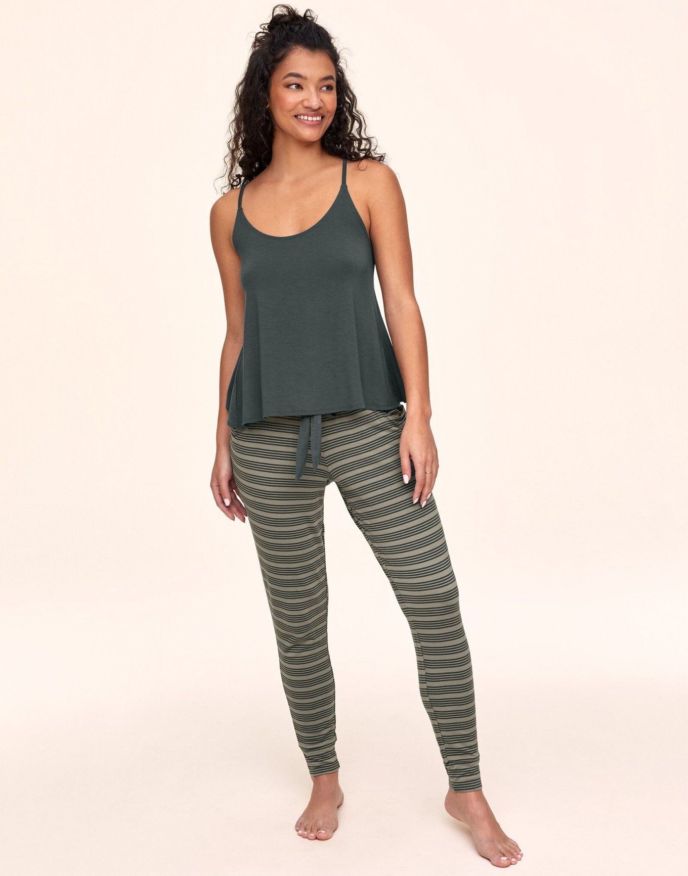 • Aerie Striped Lace Tank Top, • Color Grey with Blue