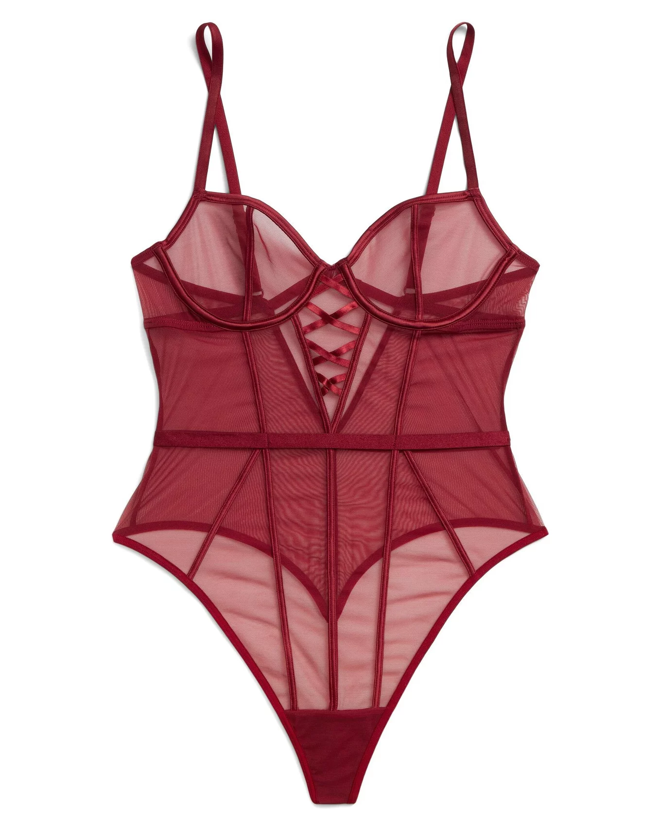 Gilda Dark Red Bodysuit, XS-M