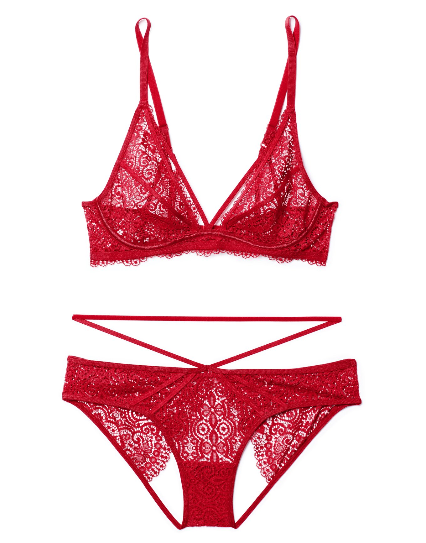 Jenni Dark Red Plus Unlined Plunge, 38H46DDD Adore Me