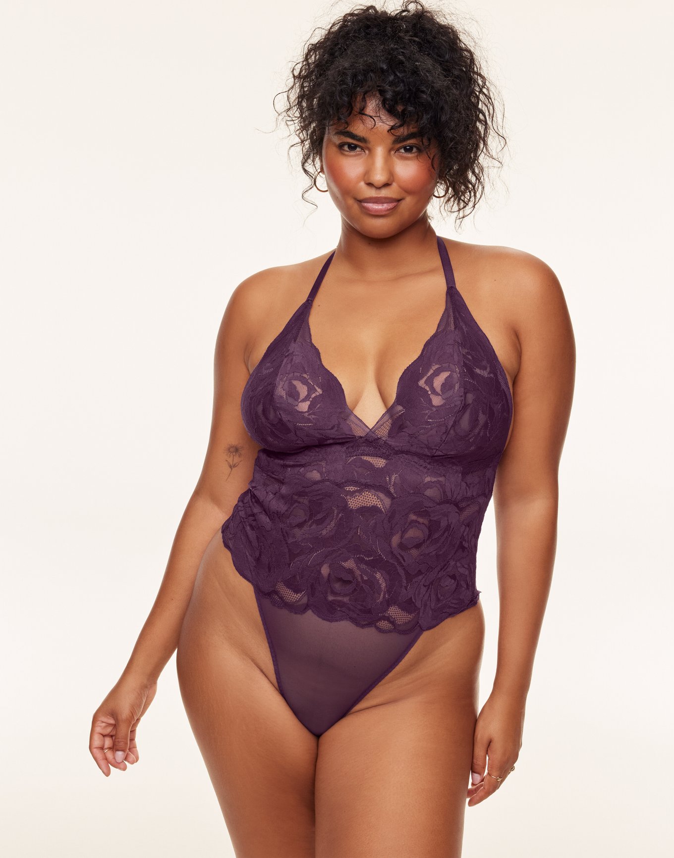 Plus Size VIP Wine Lace Sexy Strappy Teddy - Spicy Lingerie