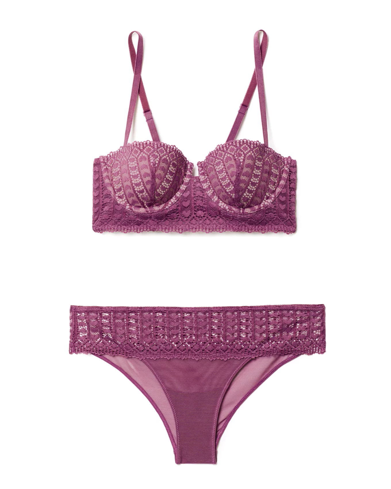 NYX Sexy Lace Bra And Panty Set With Embroidered Push Up Deep V Brassiere  Lingerie In Purple, Pink, And Black 1127 From Gspot, $11.96