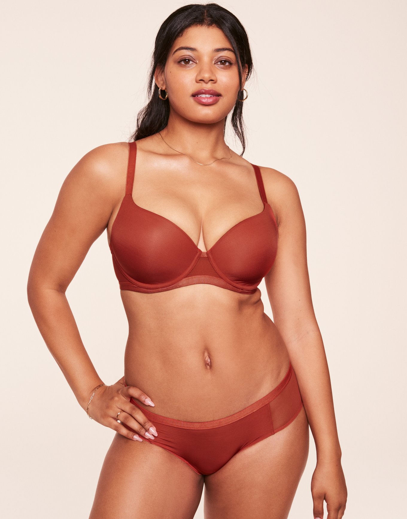 Fallon Dark Red Contour Full Coverage, 32B-38D | Adore Me