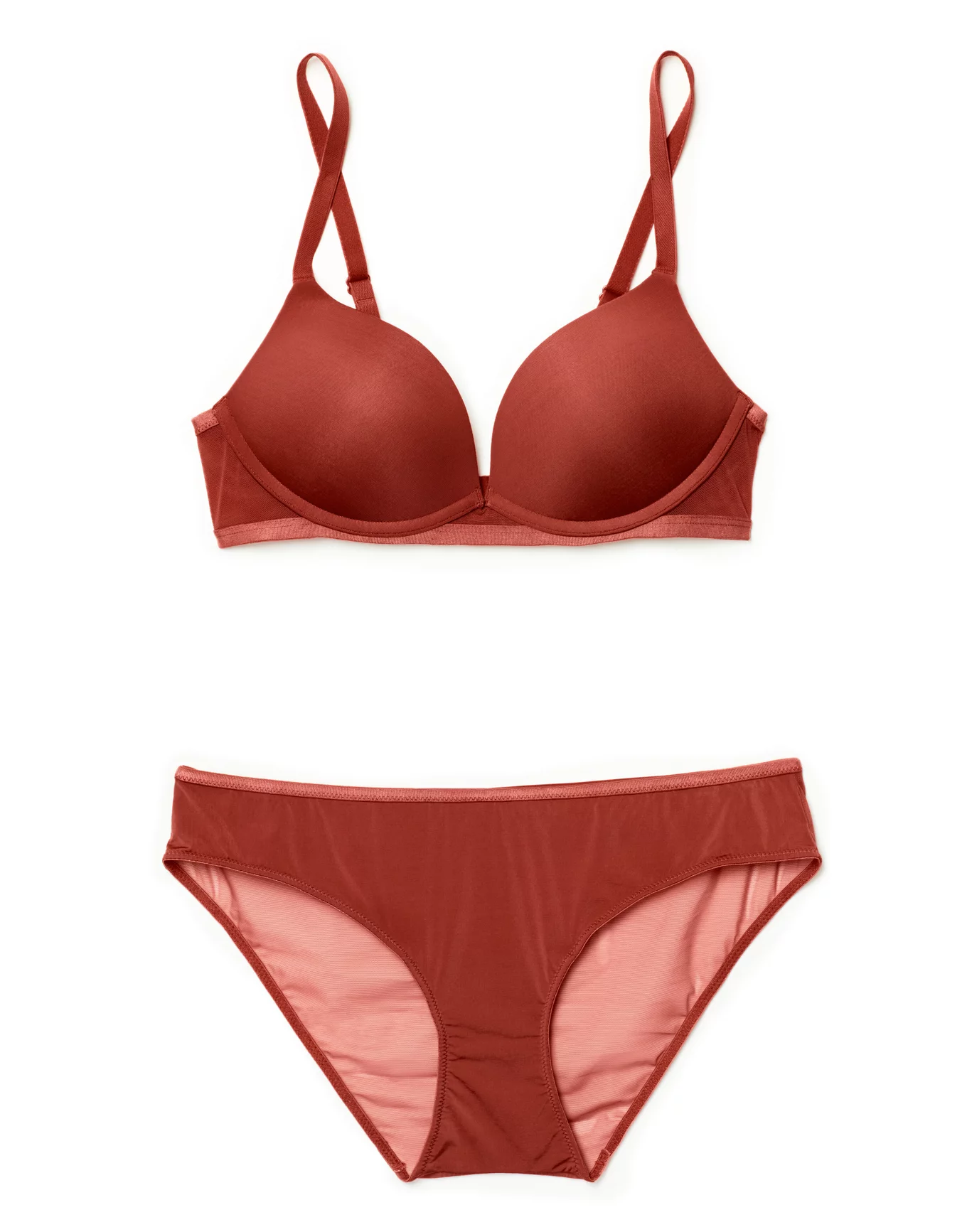 Ellora Demi Cup Underwired Bra in Red