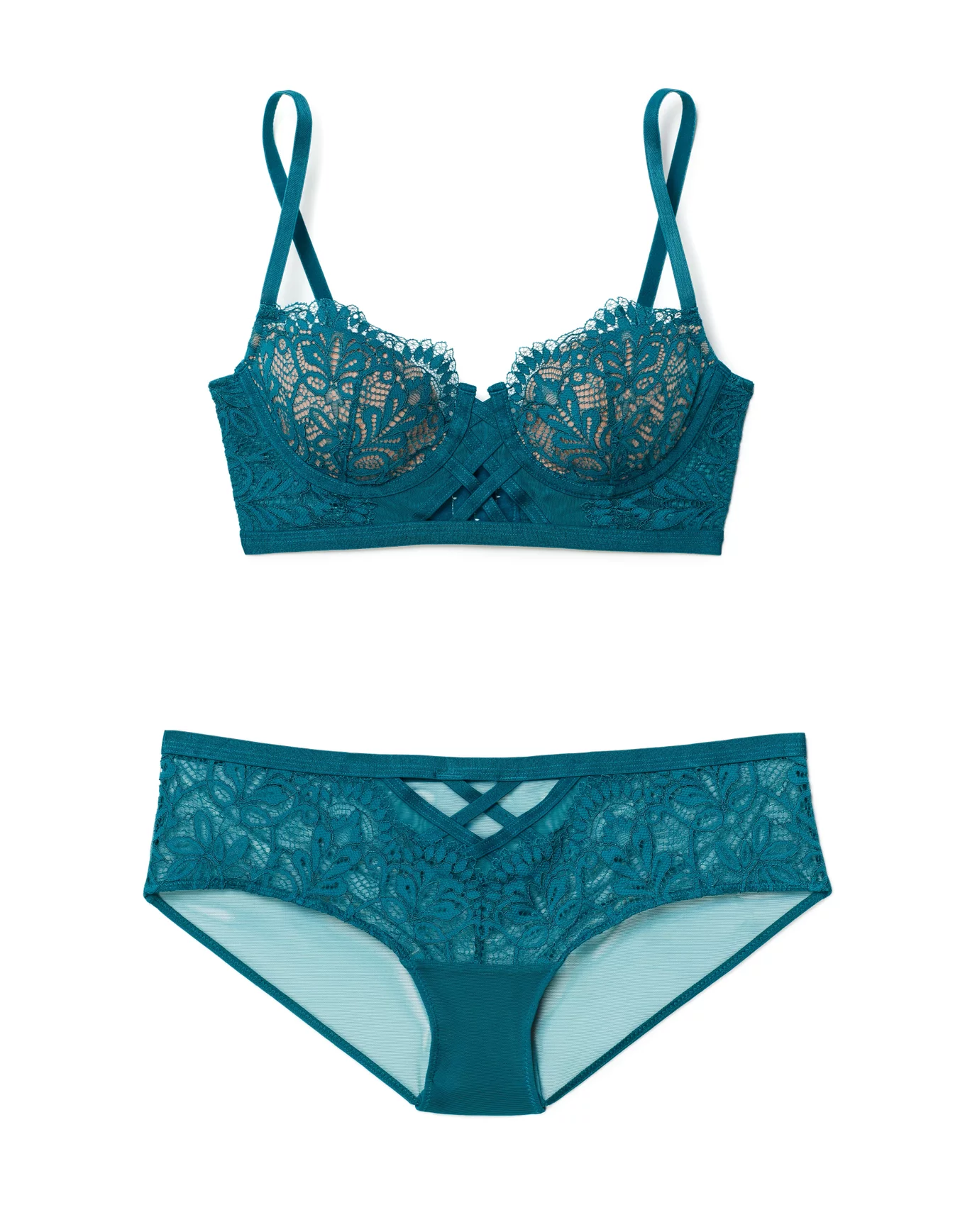 Adore Me Floral Unlined Balconette Bra Blue Size 32 D - $30 (40% Off  Retail) New With Tags - From Angelina