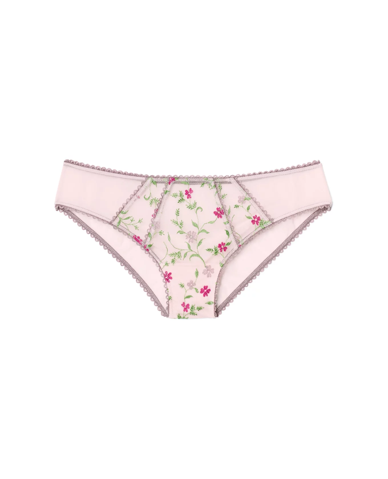 Koton Mutandine Braziliane Donna – Pizzo Floreale, Vita Media – Rosa, Taglia 276 – 88% Poliammide