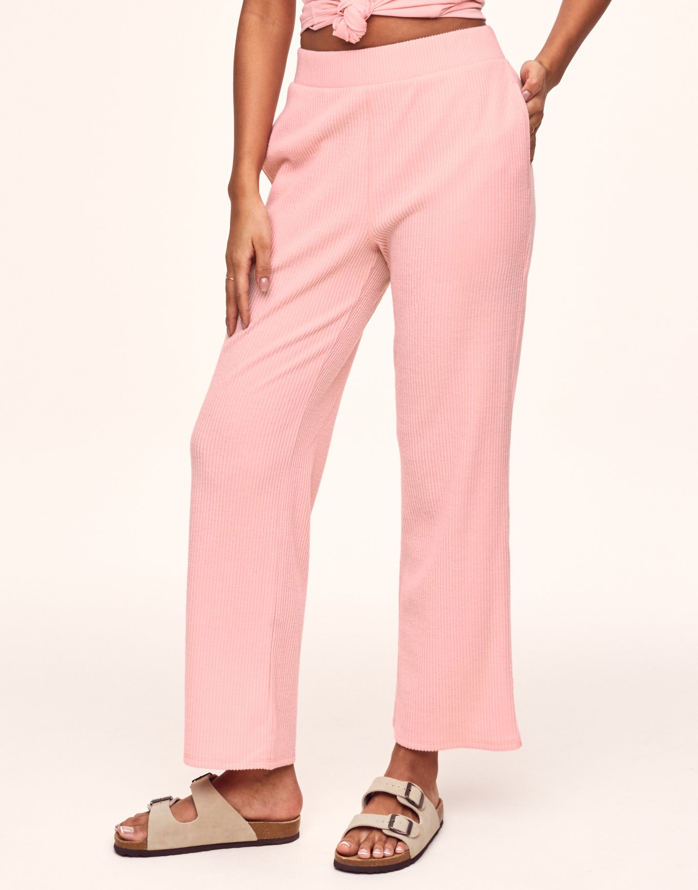 Riley Rib Lounge Pant Light Pink Lounge Pant, XS-XL