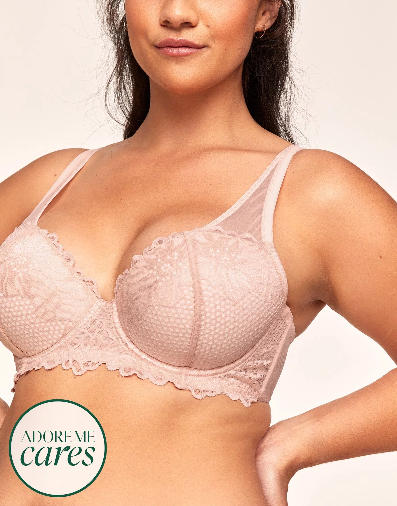 Adore Me Women's Analize Plunge Bra 36D / Tuscany Beige.