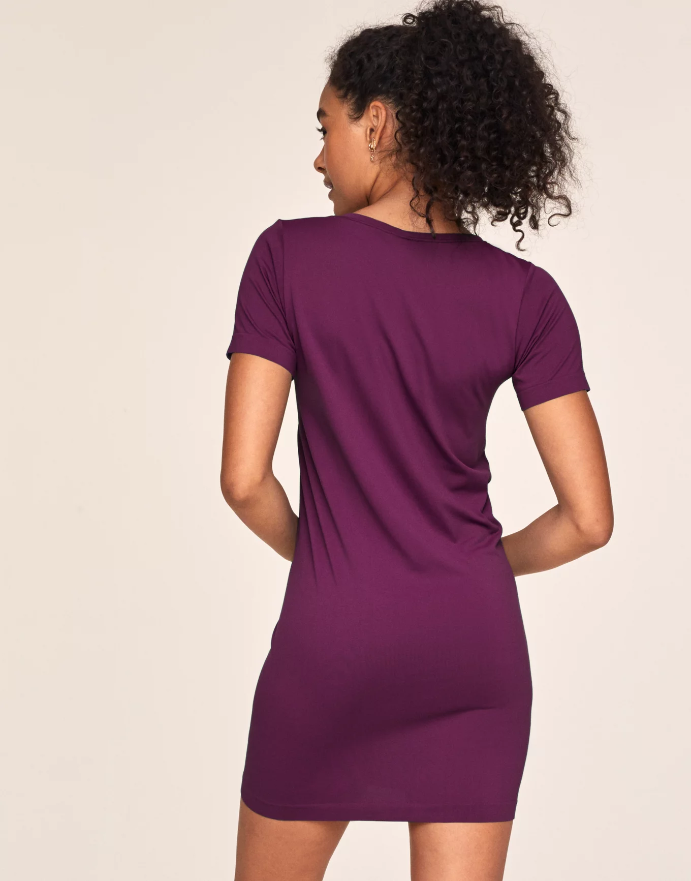 Out From Under Everyday Seamless Ribbed Tee In Purple Multi