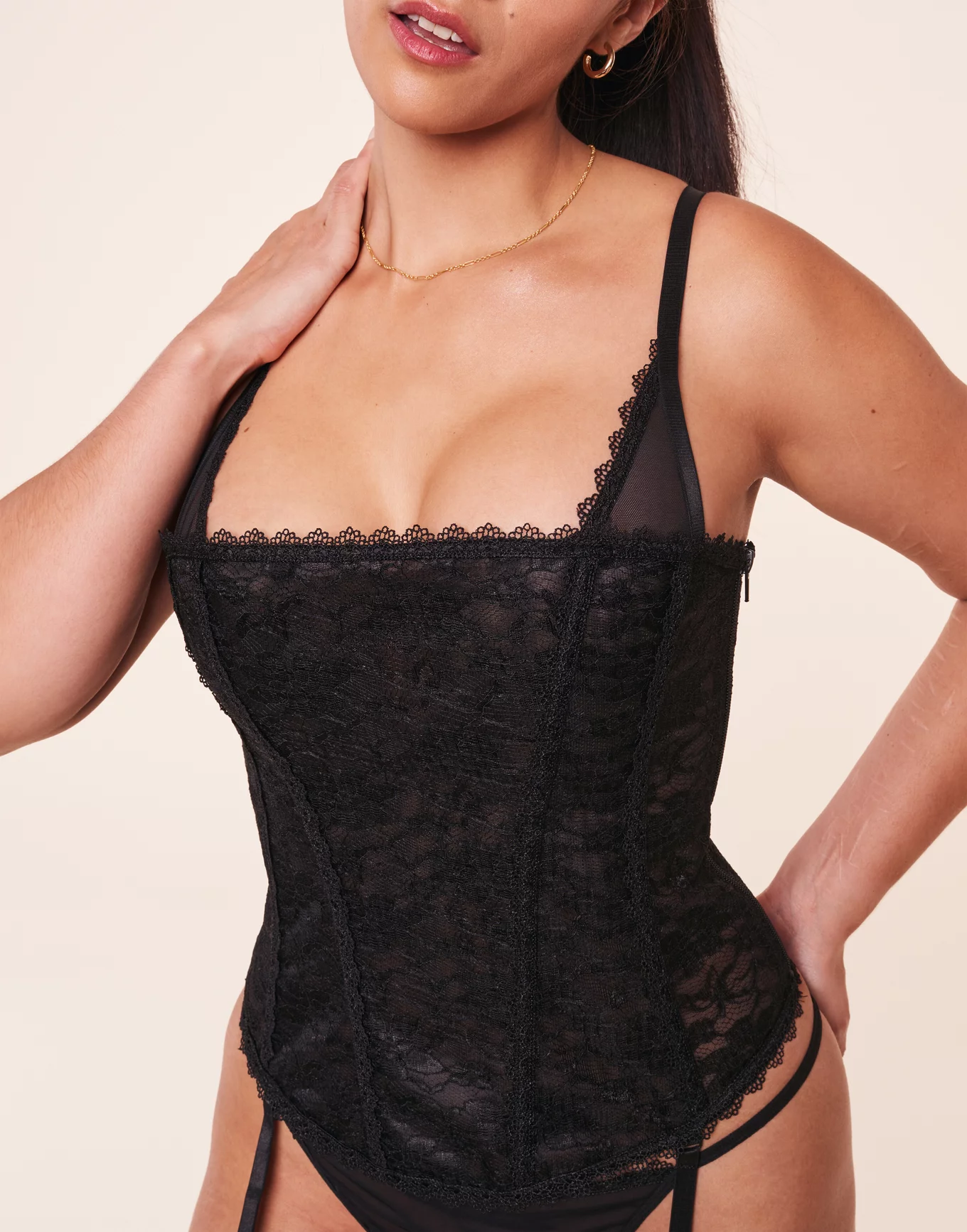 Adore Me Axelle Corset Black Size L - $25 (50% Off Retail) New With Tags -  From Melissa