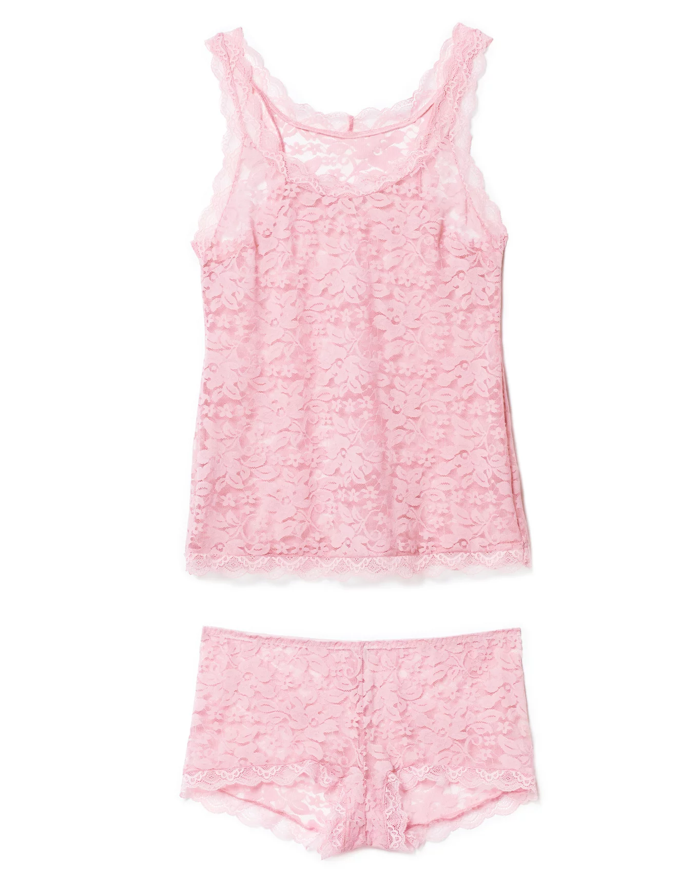 Roanne Medium Pink Plus Tank and Short Set, 1X-2X