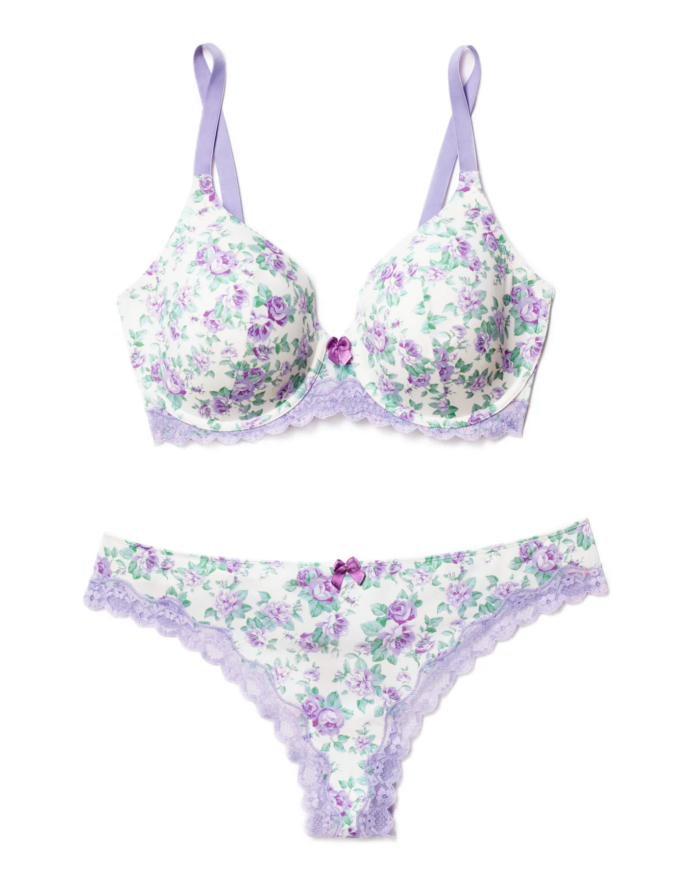 Buy Purple/Green Floral Pointelle Trainer Bras 2 Pack from Next Luxembourg