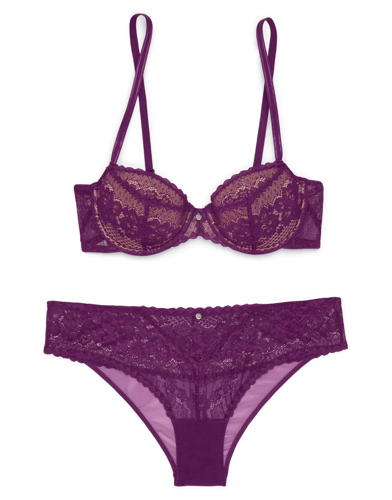 Buy ARUBA Equisite Lace Non Padded Wirefree Bra and Panty Set for Womnn -  Purple Online at desertcartSeychelles