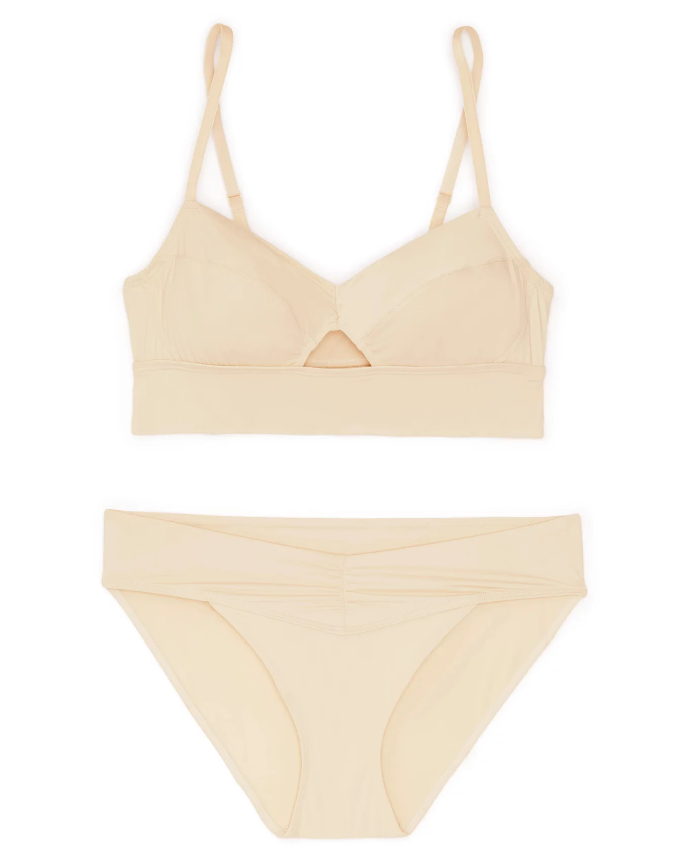 Fatima Light Brown Unlined Demi, XS-M