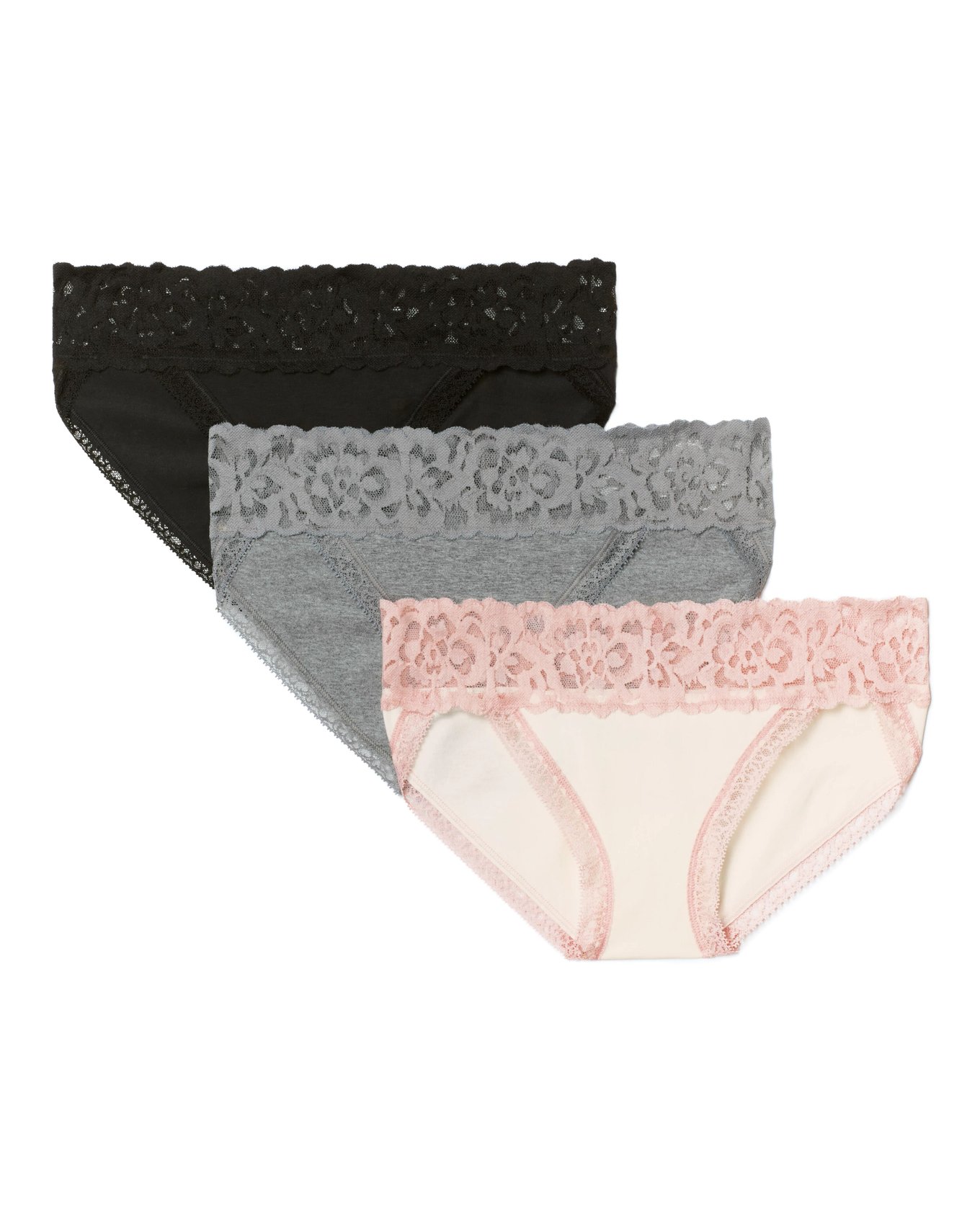 Essentials Women's Cotton Bikini Brief Underwear, Pack of 10,  Black/Bright White/Grey, Large : : Clothing, Shoes & Accessories