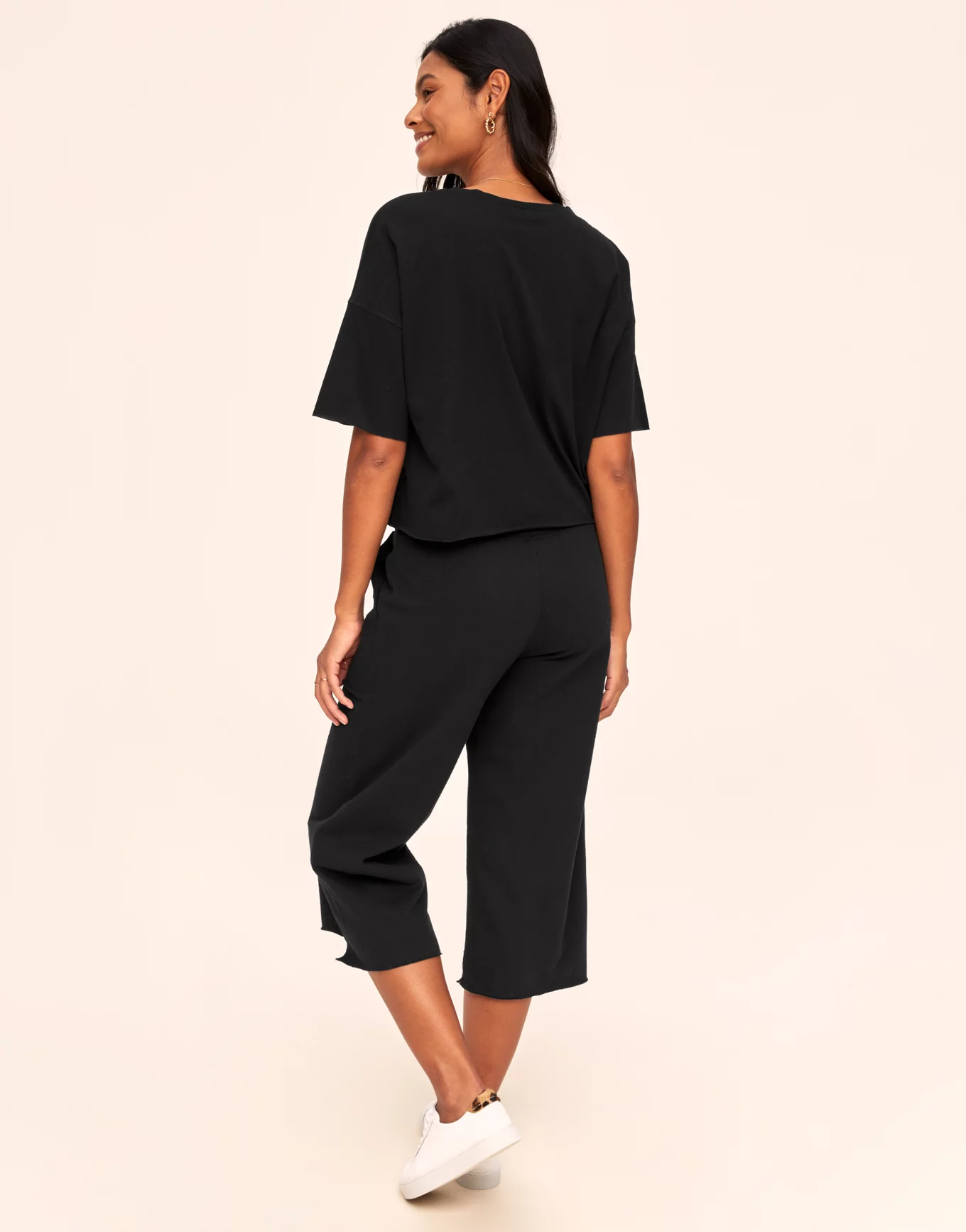 Avery Black T Shirt and Sweatpant Set, XS-M | Adore Me