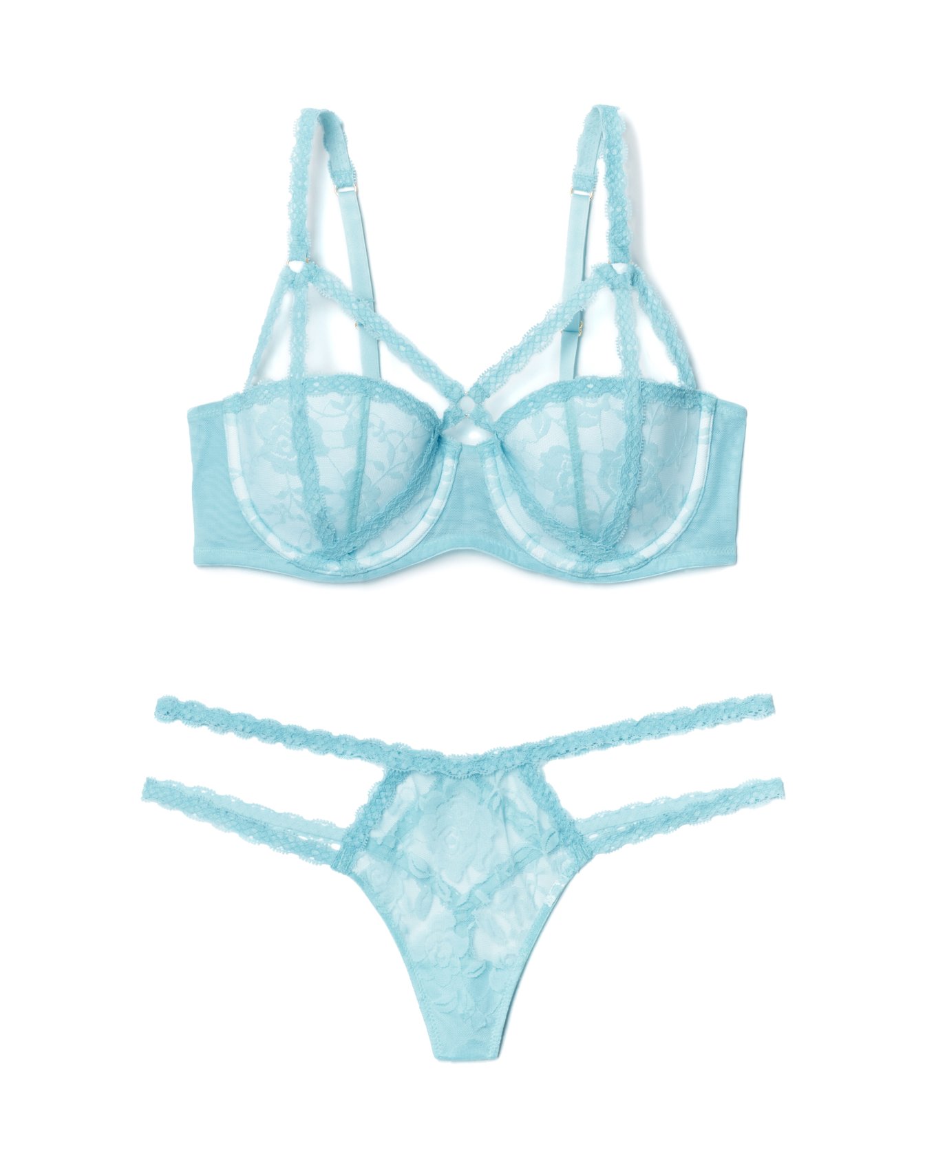 Brigitte Light Blue Plus Contour Balconette, 38DD-42DD | Adore Me