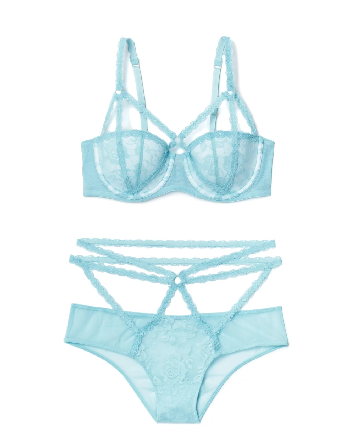 Buy online Blue Nylon Balconette Bra from lingerie for Women by