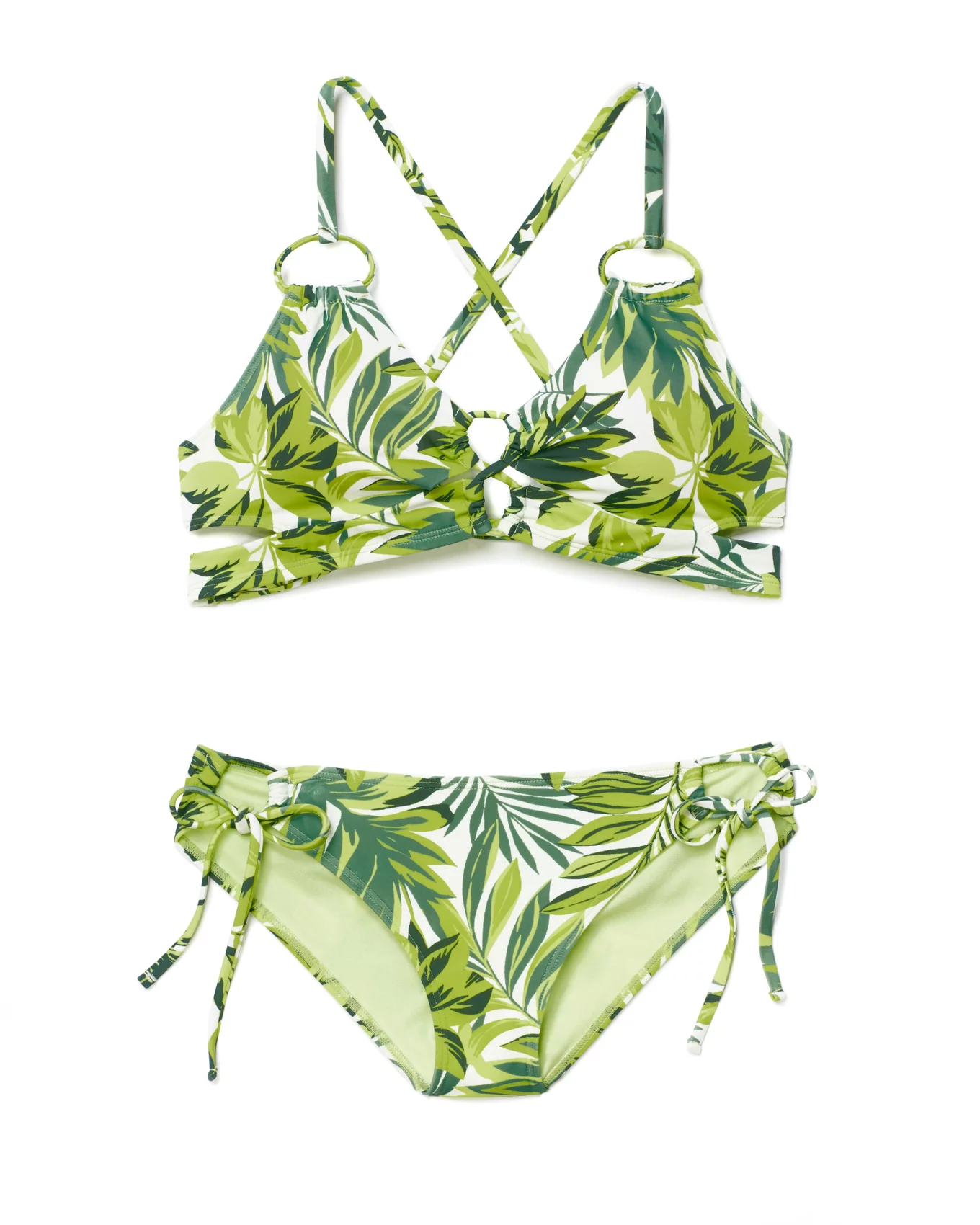 Tropical Paradise Bikini Top by Free, Multi Floral