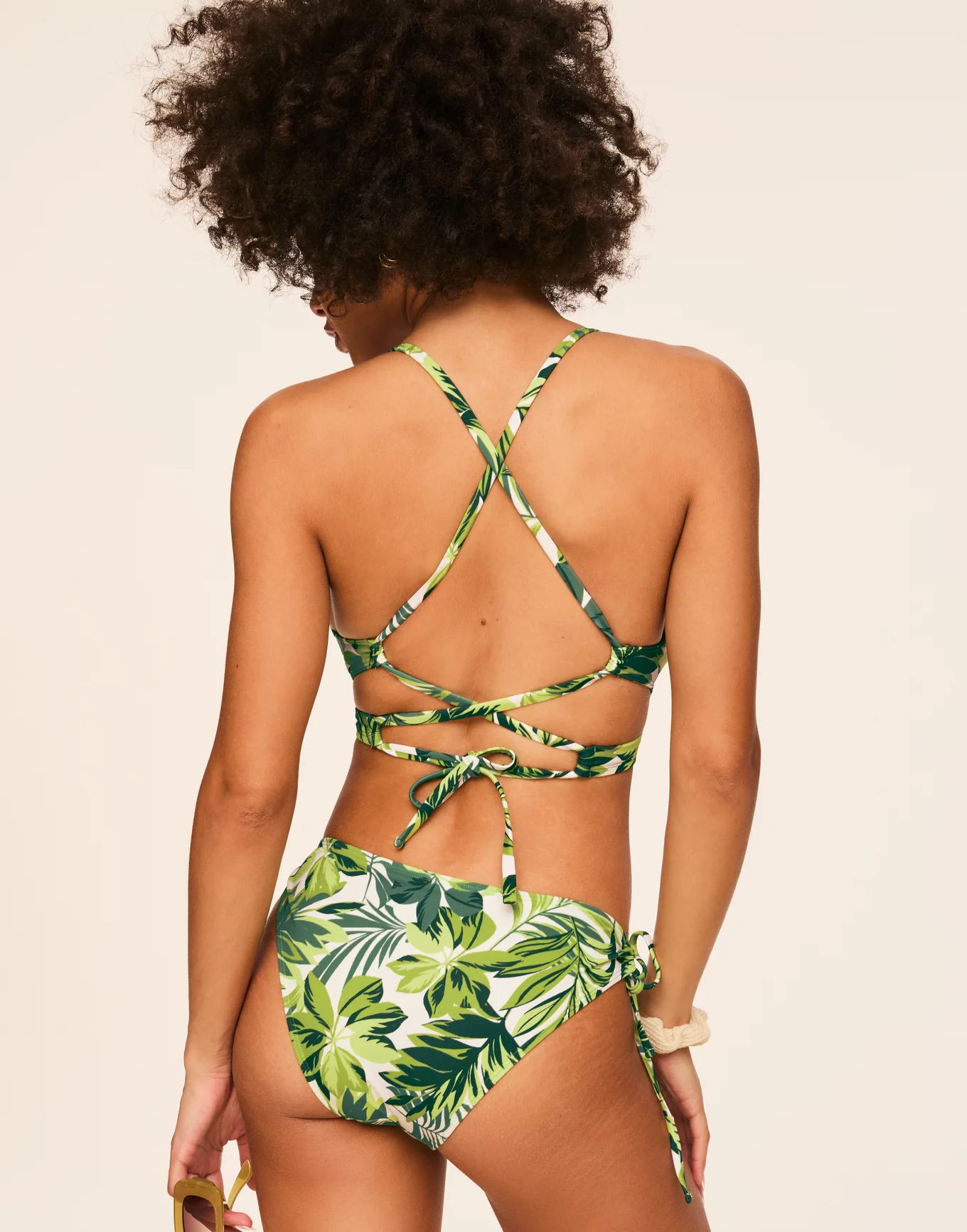 TROPICAL PARADISE “Reversible” Athletic Triangle Bikini Top