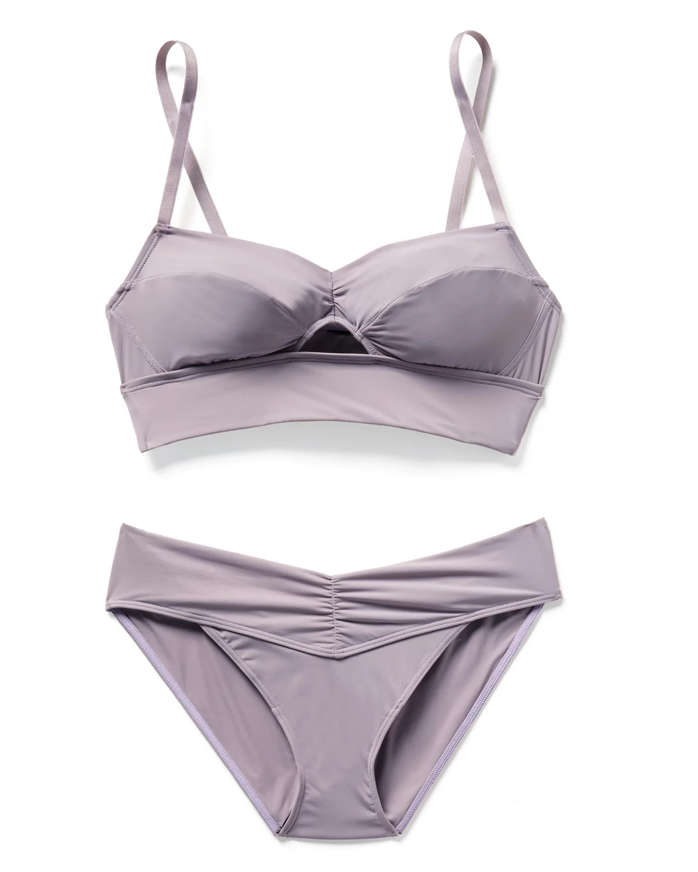 Fatima Dark Gray 2 Plus Unlined Demi, 1X-4X