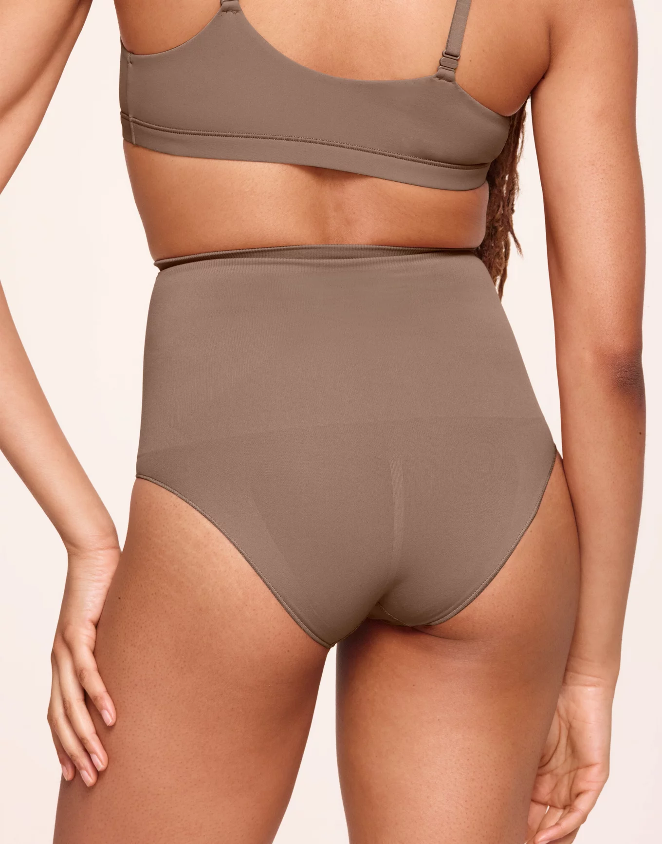 Hayley High Waisted Medium Beige Panties