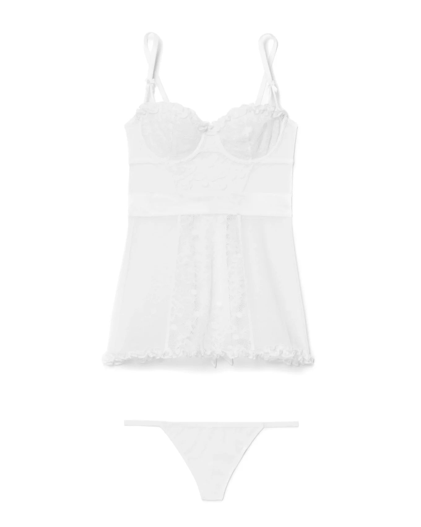 Camille White Lace Sexy Shapewear Support Body