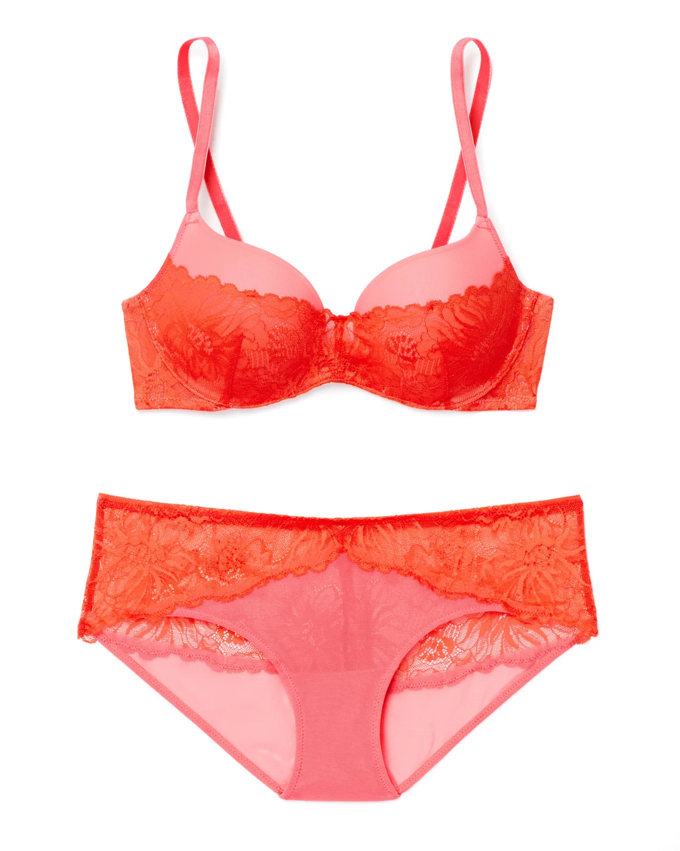 Cyla Dark Red Push Up Plunge, 32A-38C