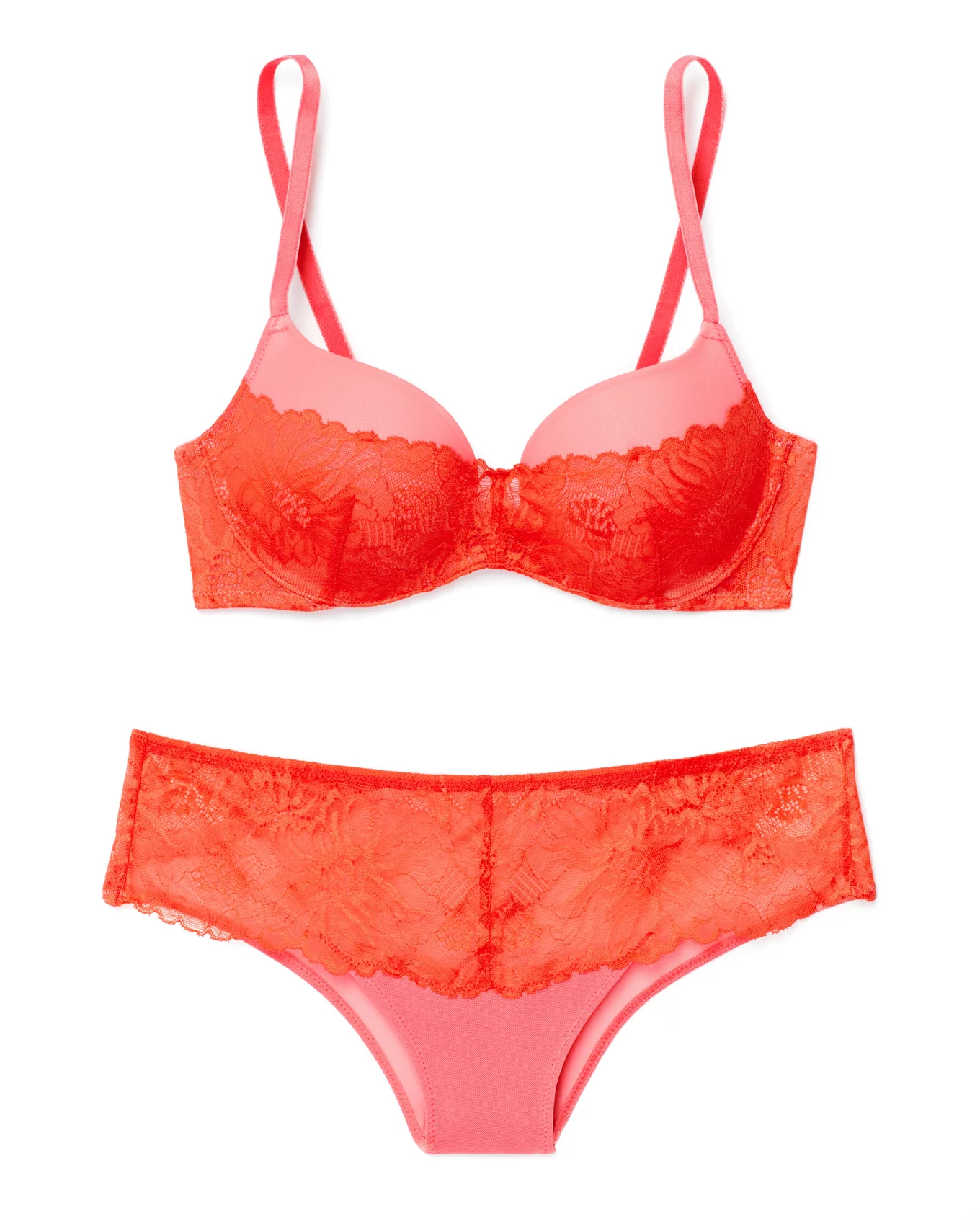 Adore Me Red Lace Push-up Bra 32DD Cyla Balconette Sexy