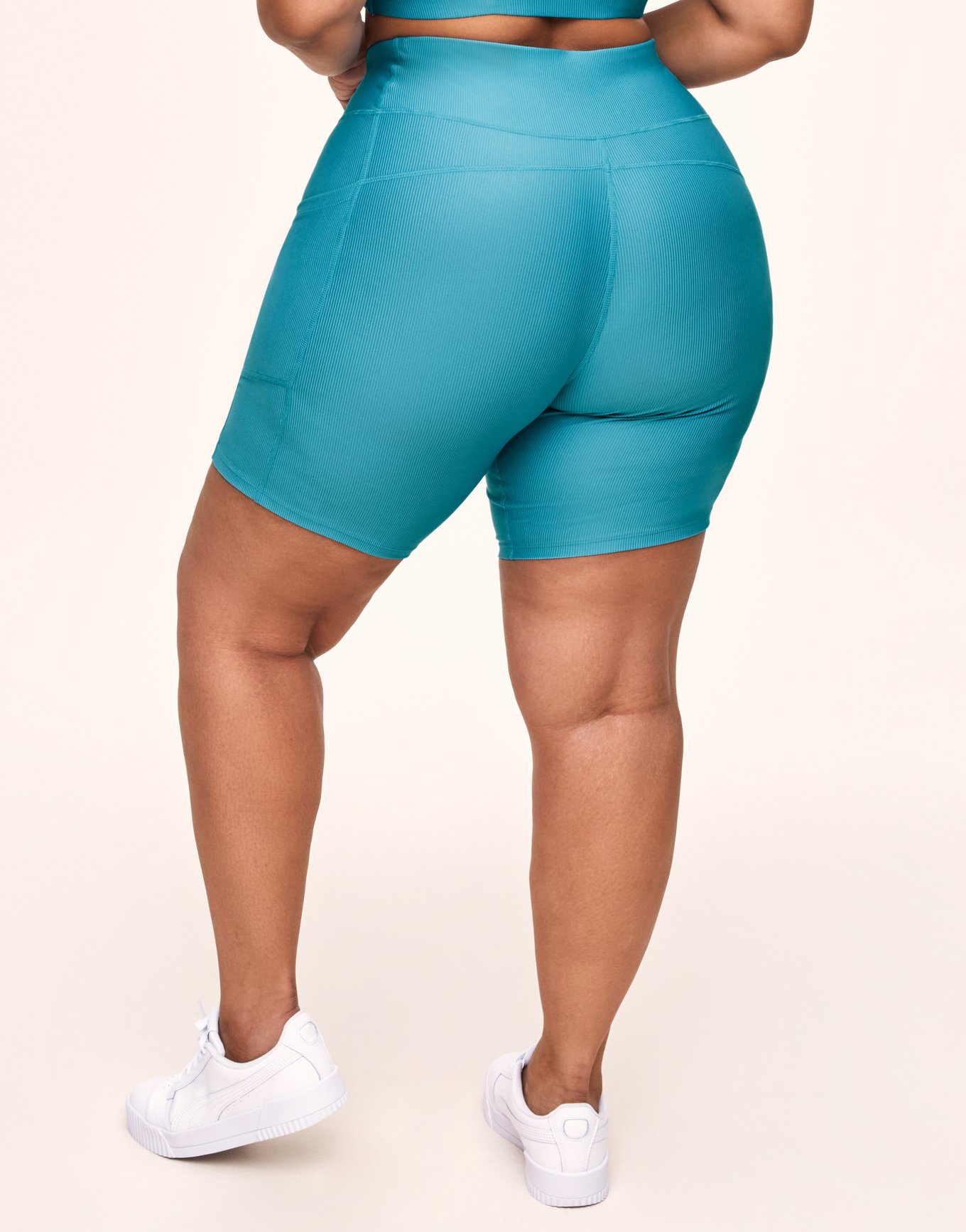 Remy Rib Lace-Up Biker Short Plus