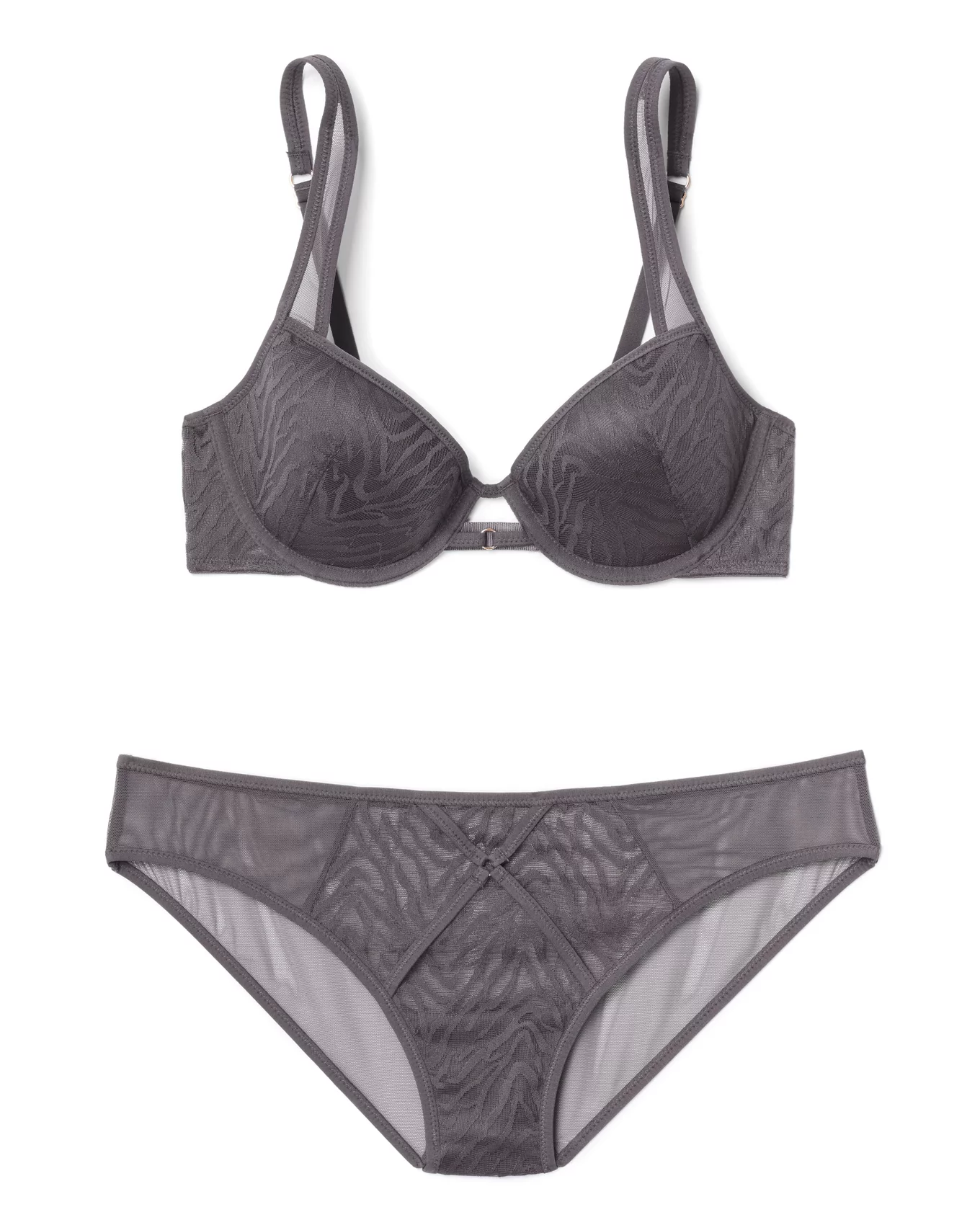 Adore Me Emanuelly Push Up Balconette Bra Black Rose Smoke Size 38DD - $35  (40% Off Retail) - From Michelle
