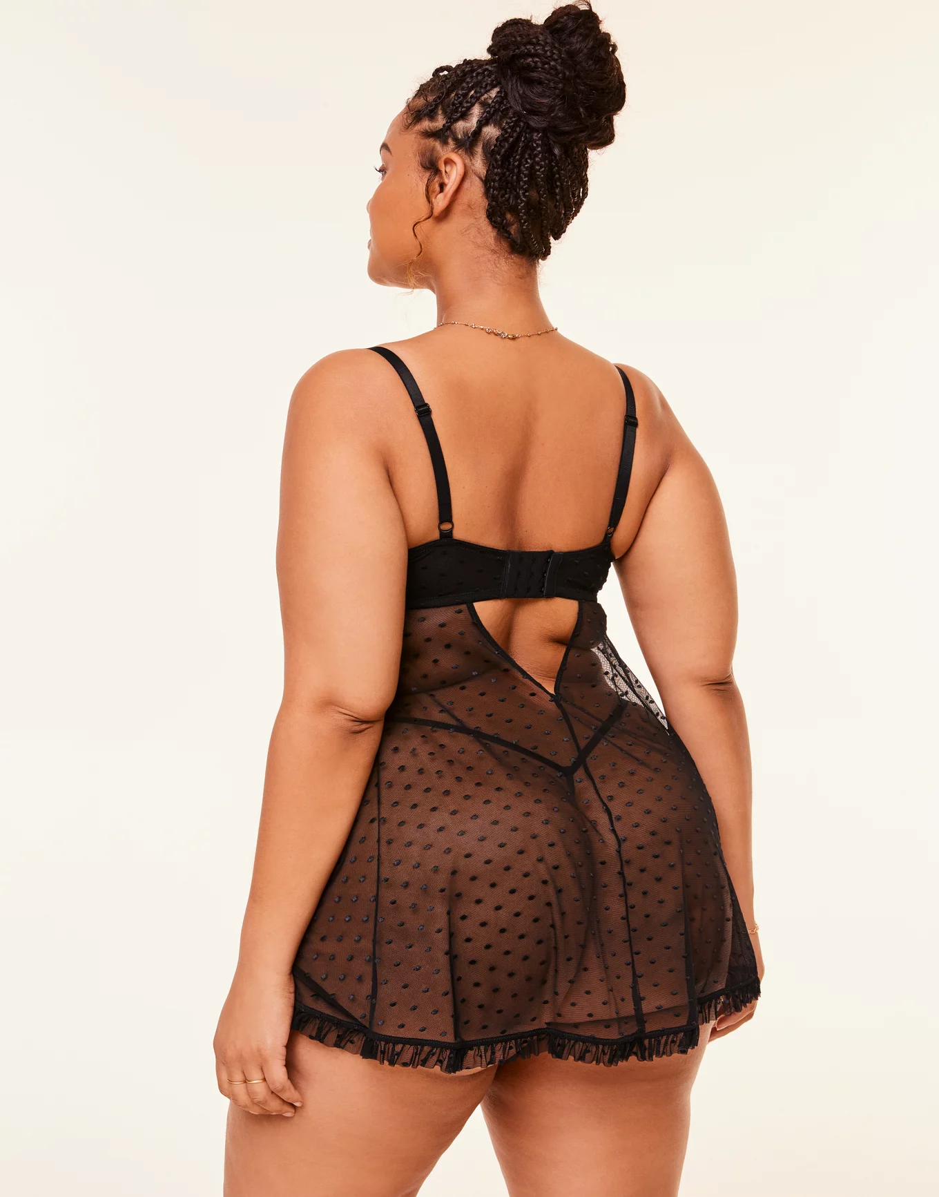 Aubrey Black Plus Unlined Babydoll, 1X-4X | Adore Me